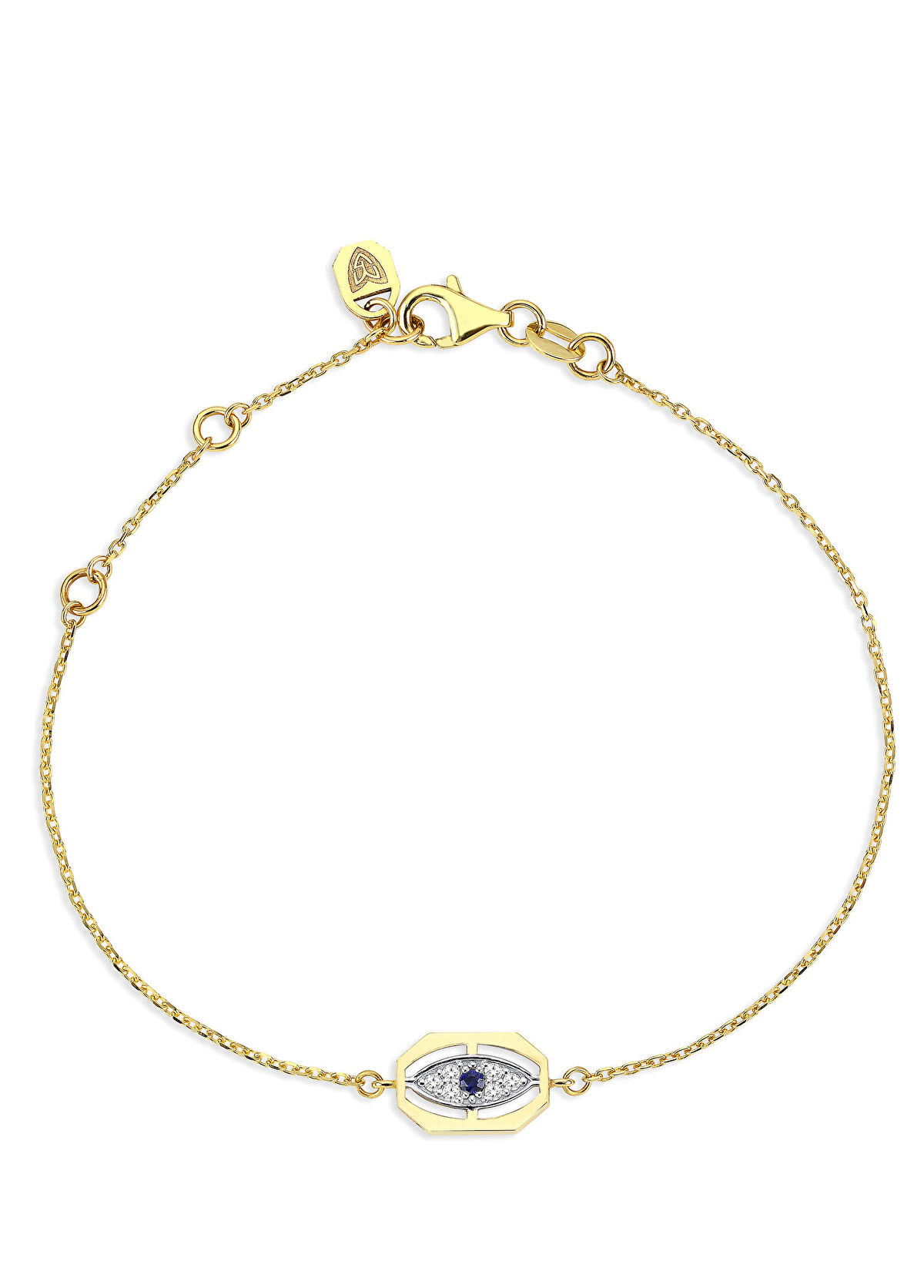 Melis Göral Focus Pırlanta Detaylı Kadın Altın Bileklik - 1