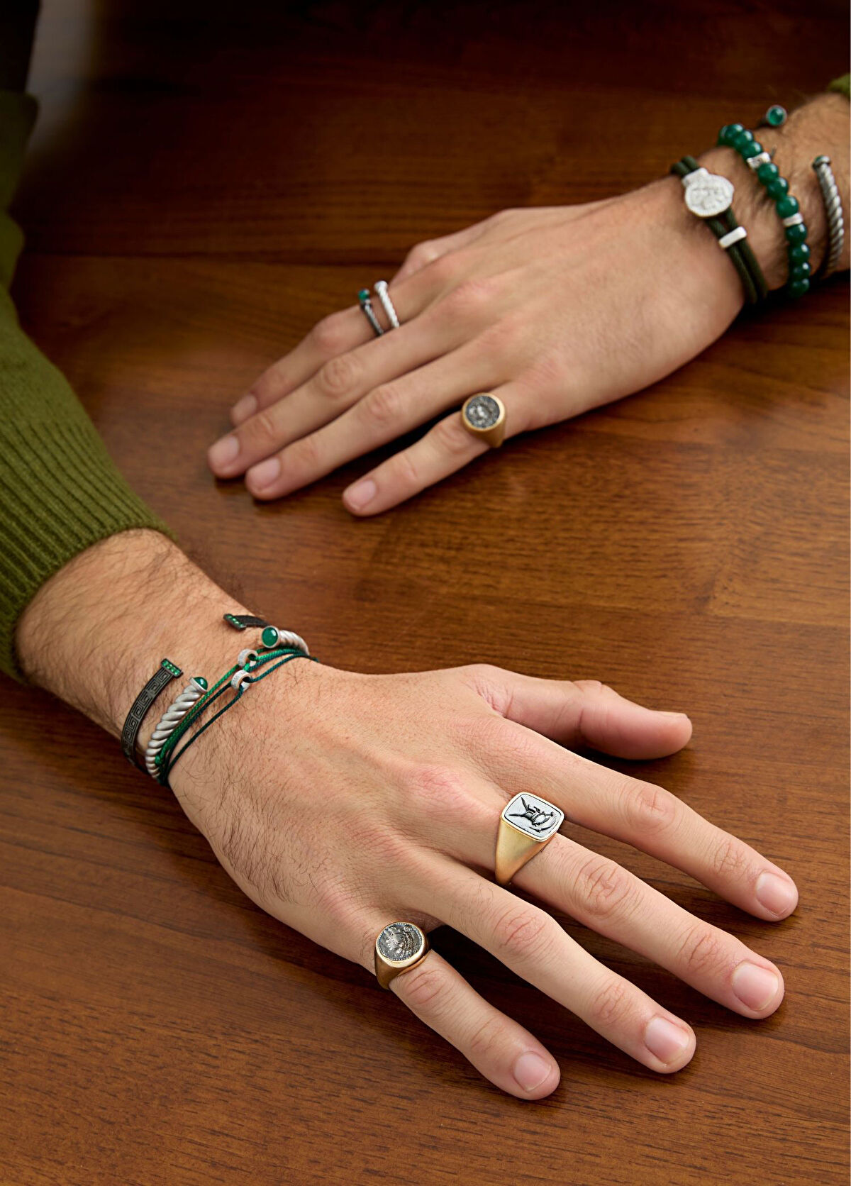 Melie Jewelry Discover The Wonder Siyah Pırlanta Taşlı 925 Ayar Gümüş İpli Erkek Bileklik - 3