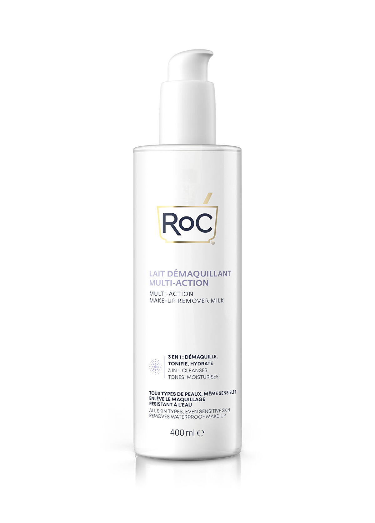 Roc Multi-Action Make-Up Remover Milk Nemlendirici 3'ü 1 Arada Makyaj Çıkarma Sütü 400 ml - 1