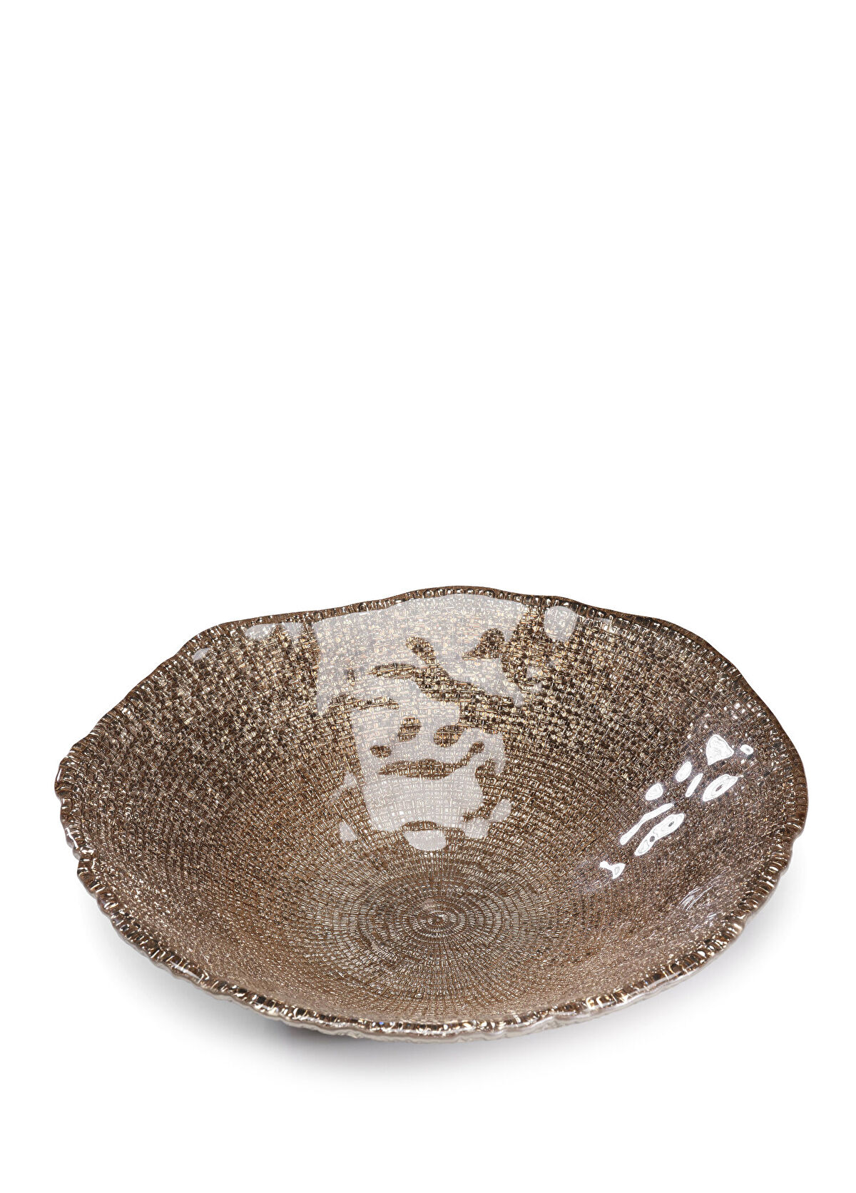 I.V.V Diamante Chestnut Glass Bowl 33 cm - 1