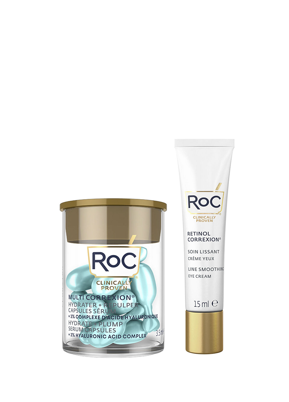 Roc Retinol Eye Cream & 10-Capsule Serum Skincare Set - 1