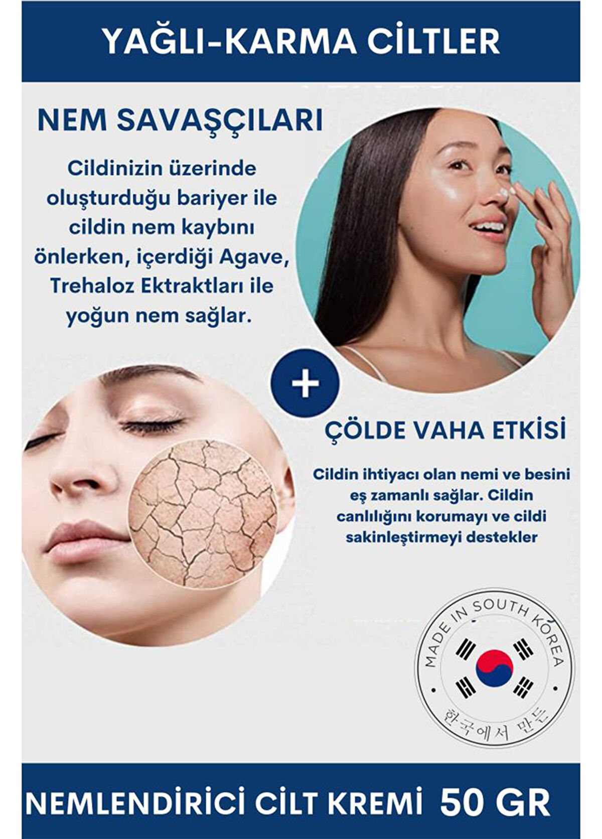 Dermal Dr+MEDM Facial Aqua Water-Based Moisturizing Face Cream for Oily and Combination Skin 50 gr - 3