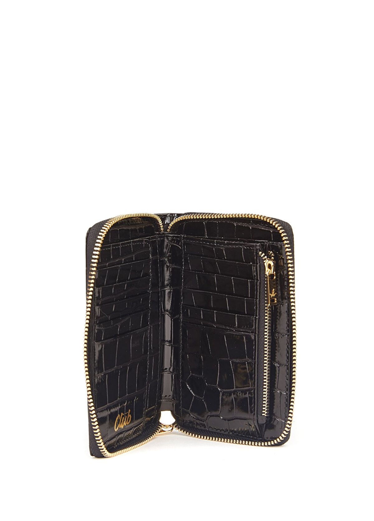 Beymen Club Siyah Krokodil Desenli Kadın Deri Cüzdan - 3