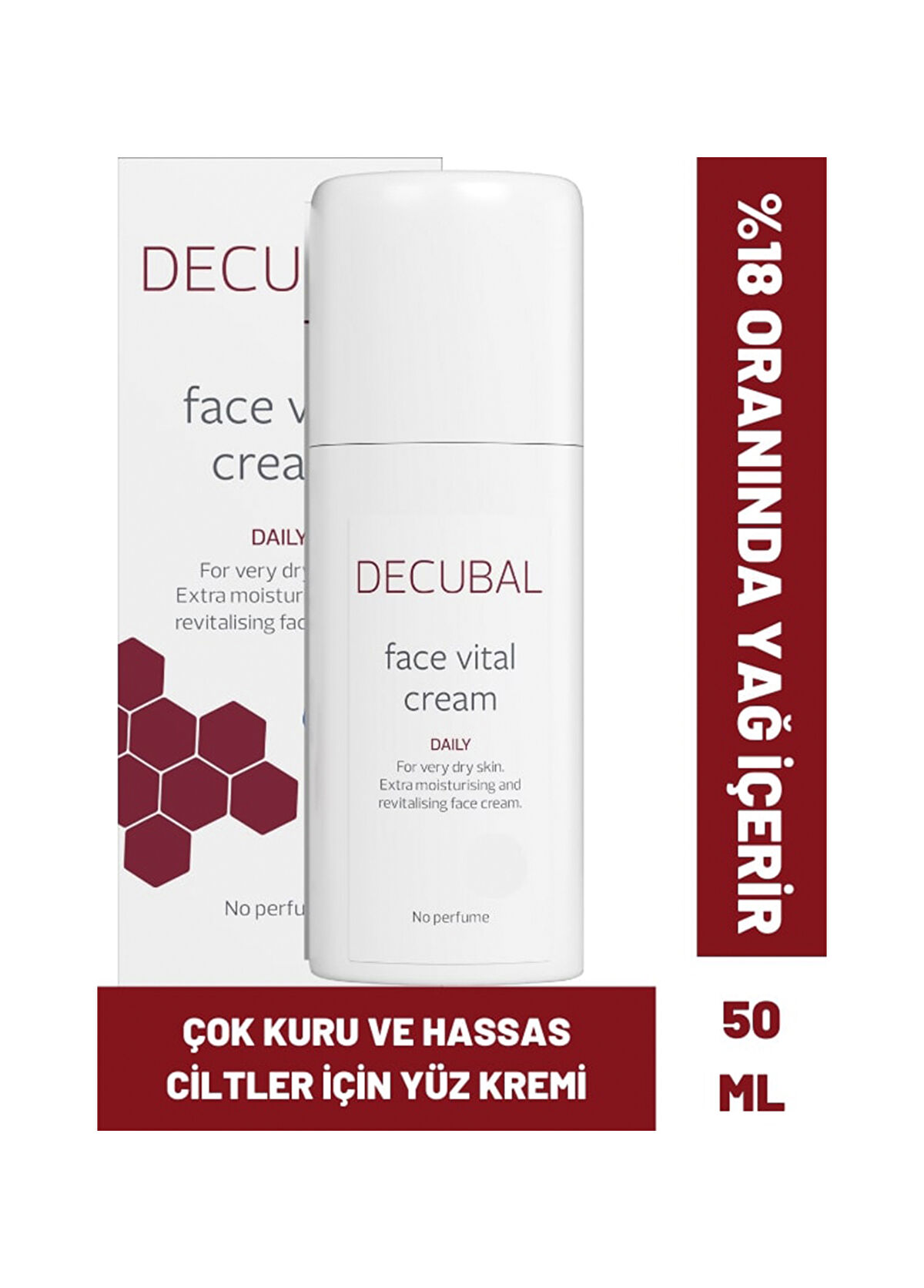 Decubal Basic Face Vital Kuru ve Hassas Ciltler İçin Ekstra Besleyici Yüz Kremi 50 ml - 3