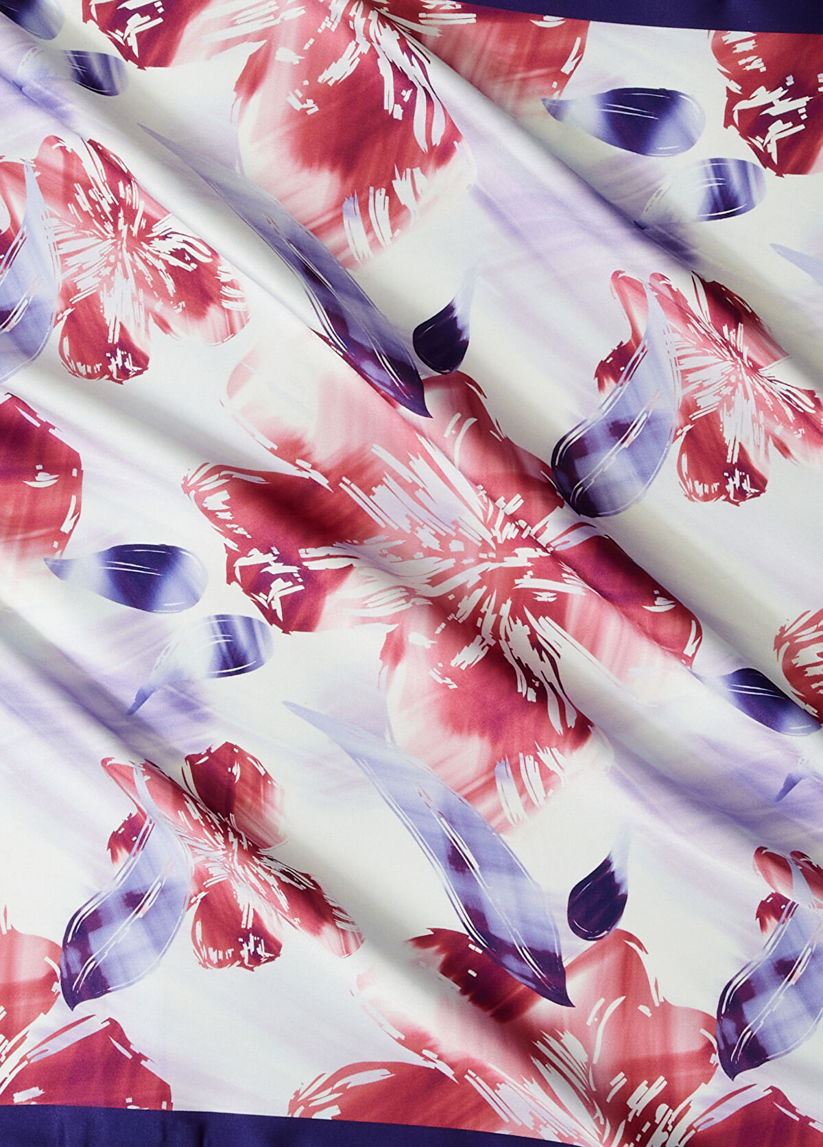 Beymen Club Multicolored Patterned Satin Scarf - 3