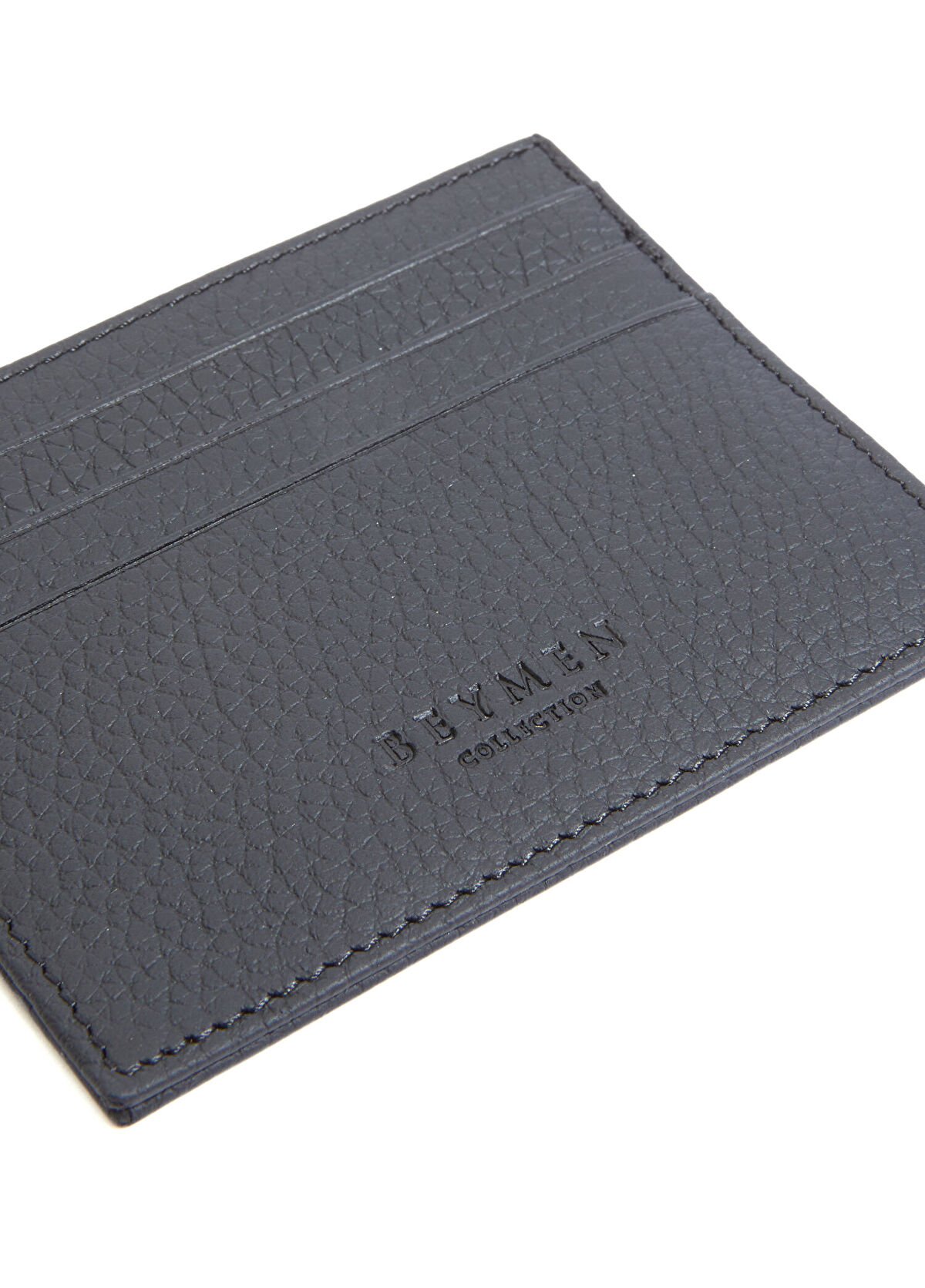 Beymen Collection Classic Black Men's Leather Card Holder - 3