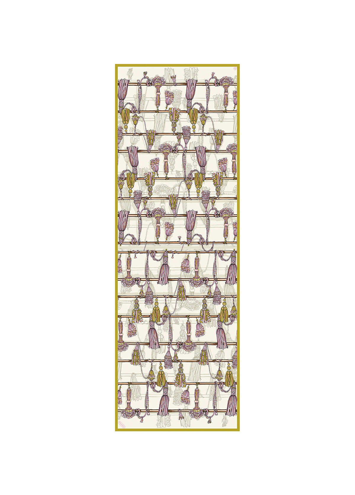 Poanes Püskül İpek Kadın Şal  - 1