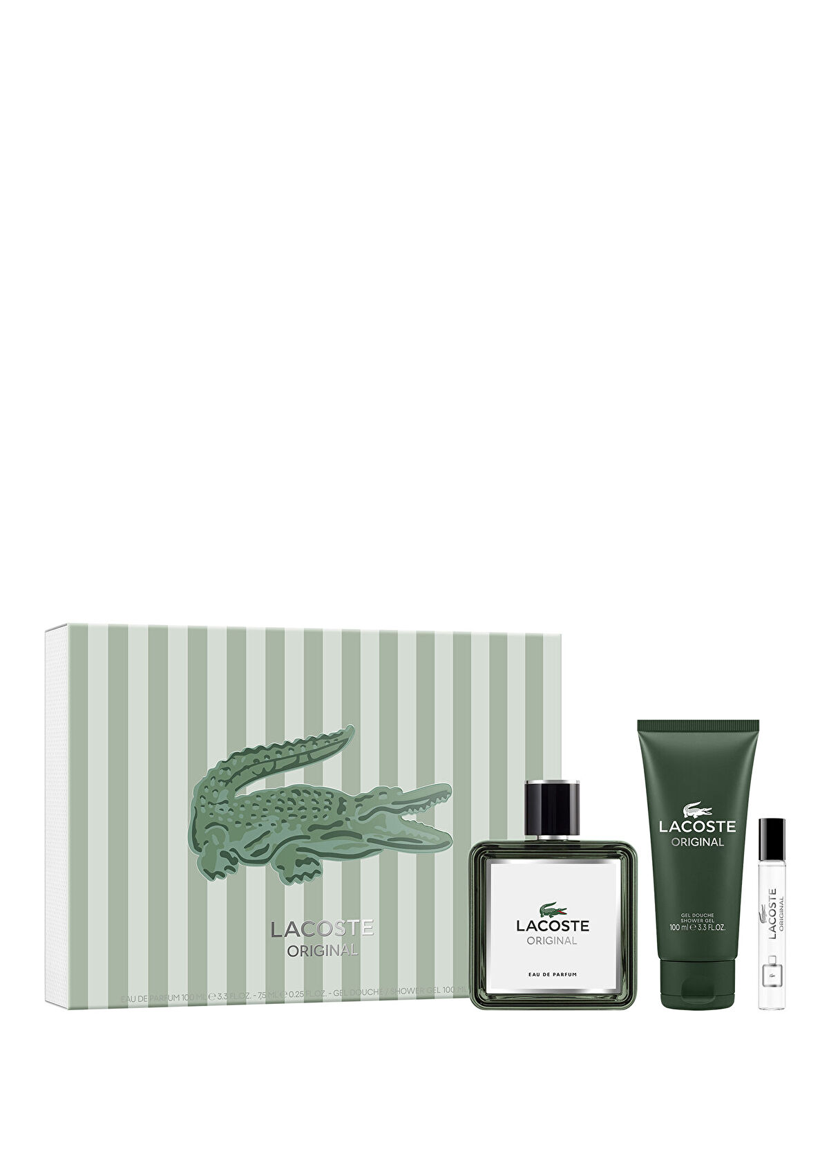 Lacoste Orıginal EDP 100 ml + 7.5 ml Purse Spray + 100 ml Shower Gel Men's Perfume Set - 1