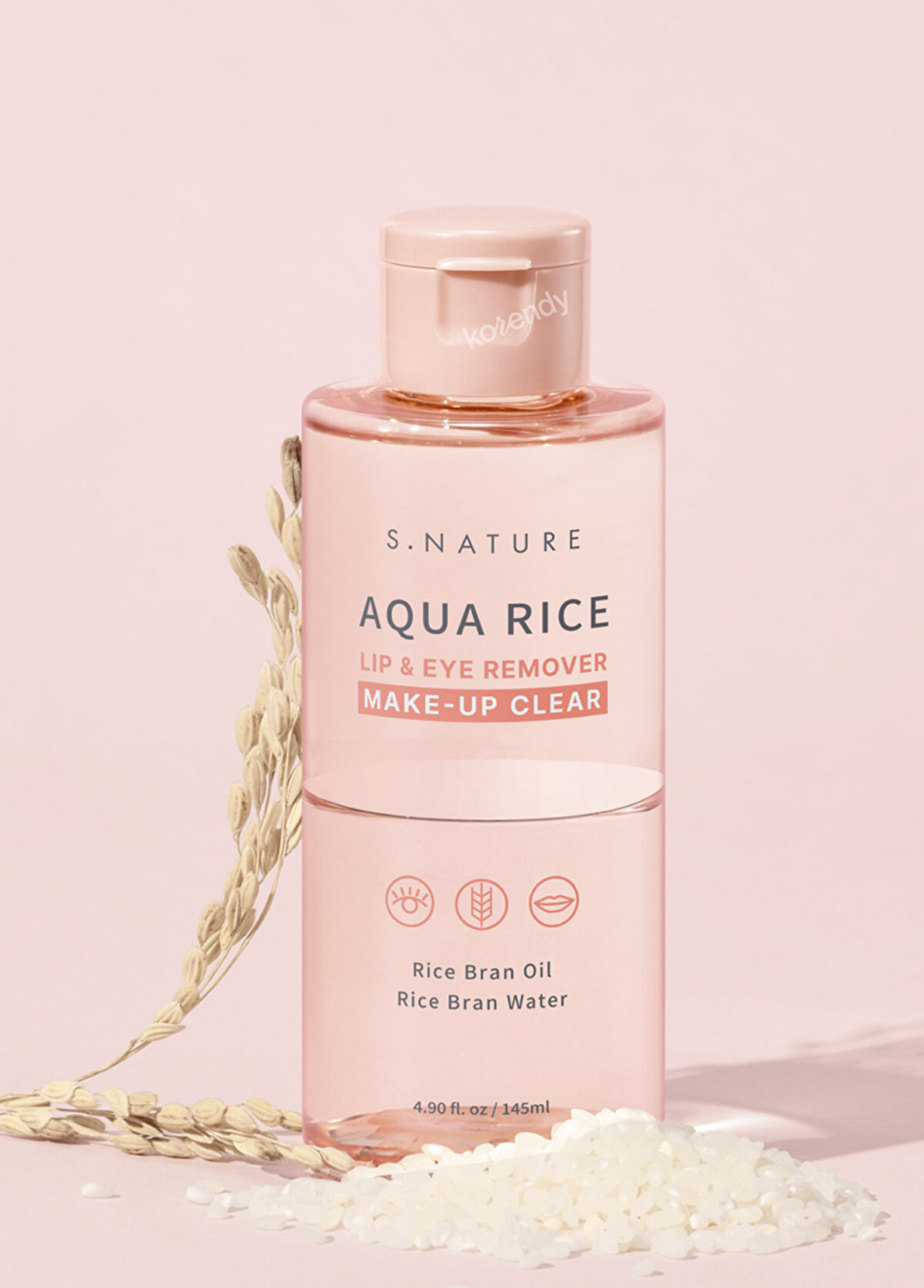 S.Nature Aqua Rice Lip & Eye Remover Dual-Phase Purifying Makeup Remover for Eye and Lip Makeup 145 ml - 3