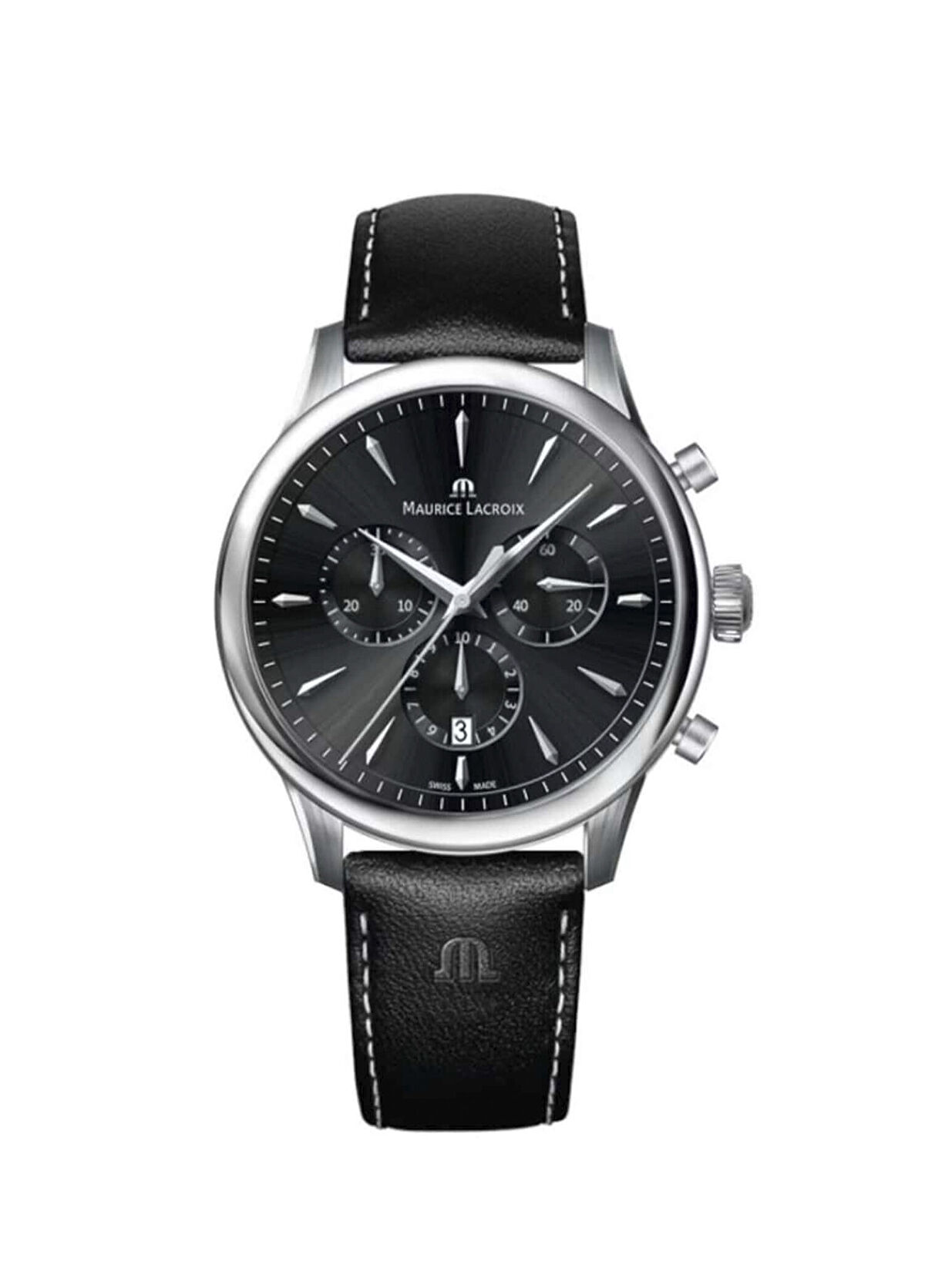 Maurice Lacroix ML-751038SS001330-2 Siyah Deri Erkek Kol Saati - 1