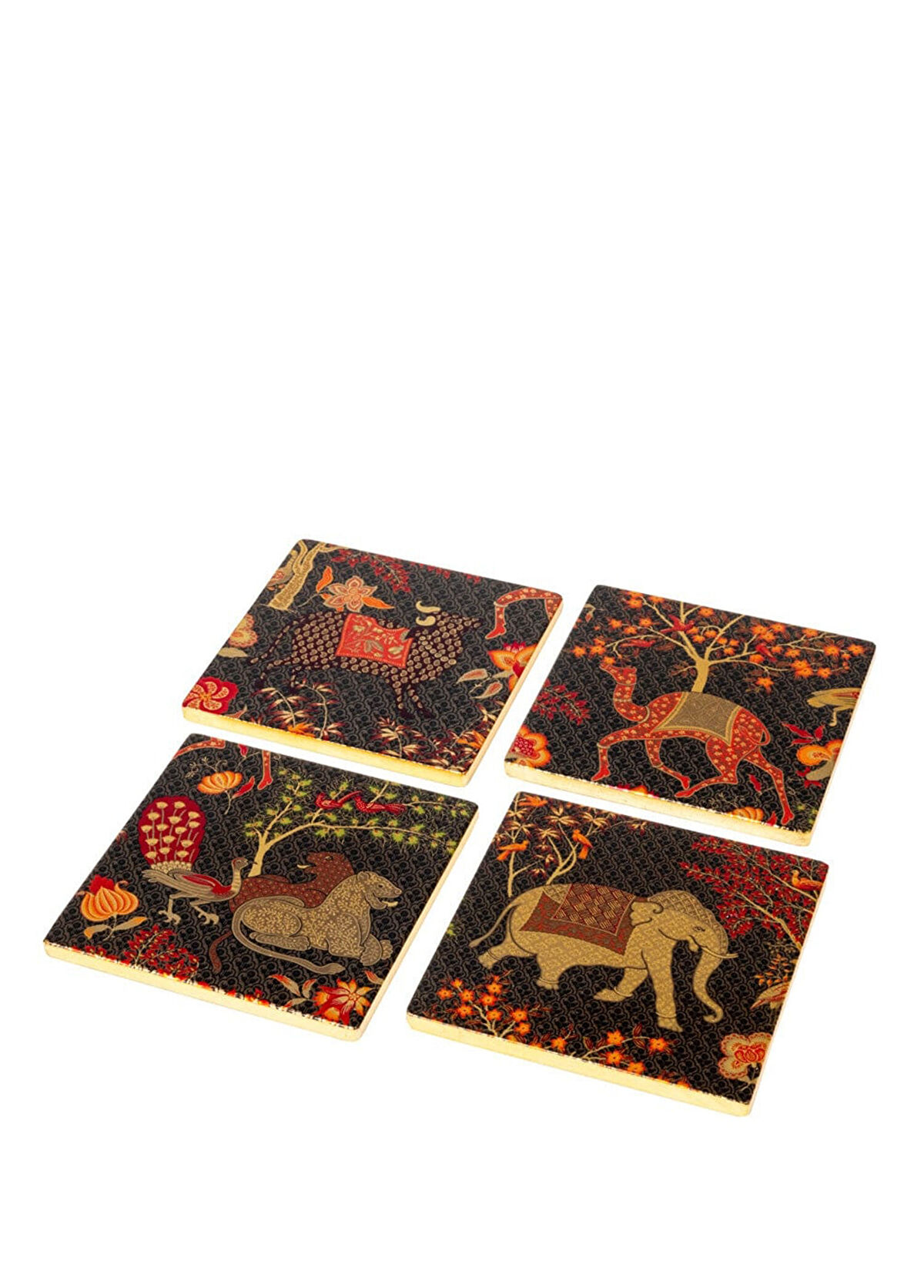 Caspari Le Jardin De Mysore 4'lü Bardak Altığı Seti - 1