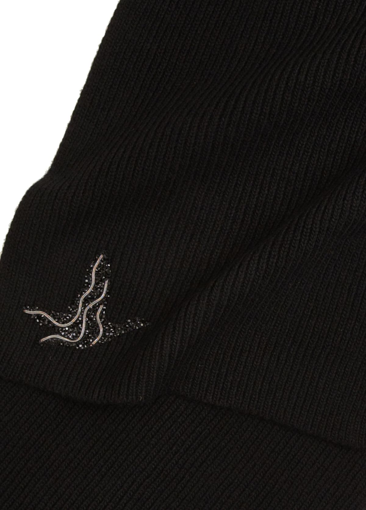 Beymen Club Black Goose Embroidered Women's Wool Scarf - 3