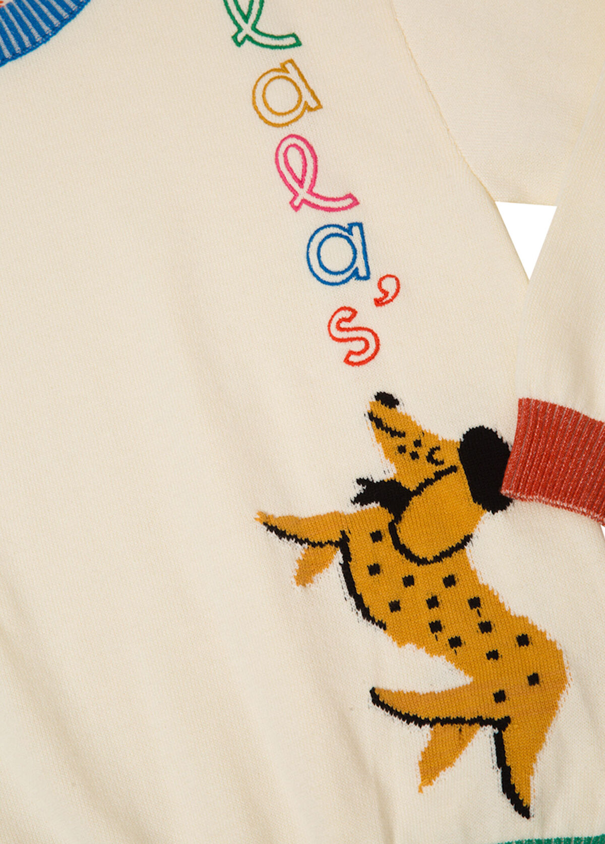 Lala's Joy Patterned Ecru Unisex Kids Sweater - 3