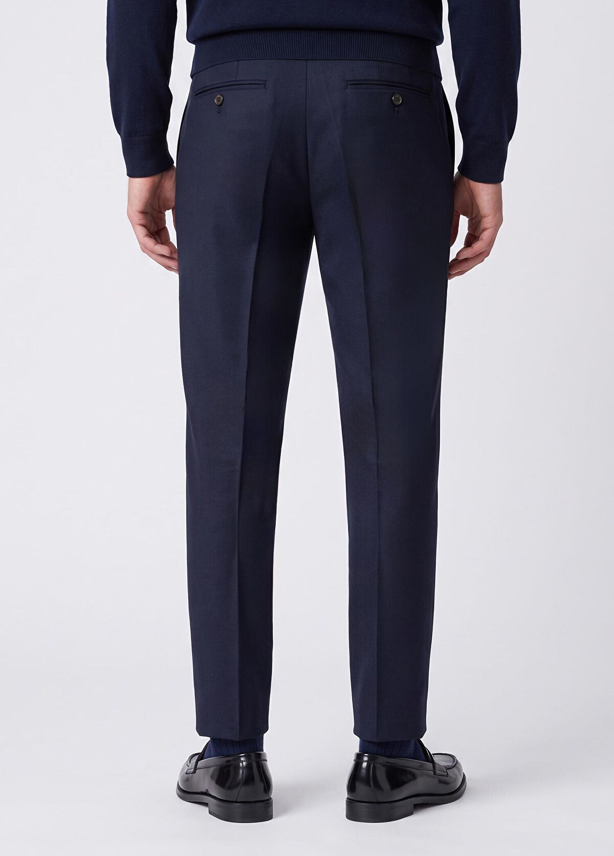 Beymen Club Straight Fit Navy Blue Fine Wool Wool Trousers - 3