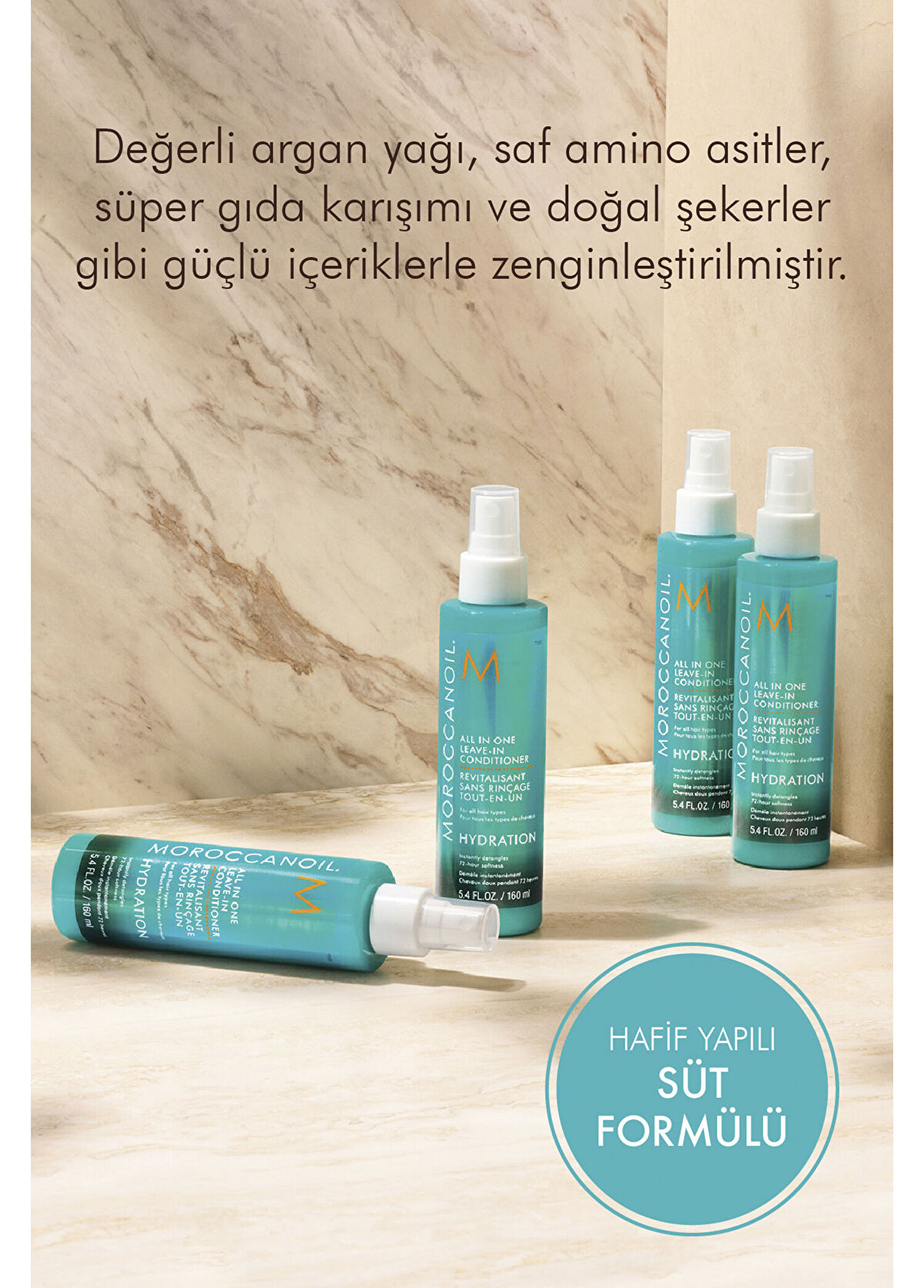 Moroccanoil Hydration Hepsi Bir Arada Durulanmayan Saç Kremi 160 ml - 3