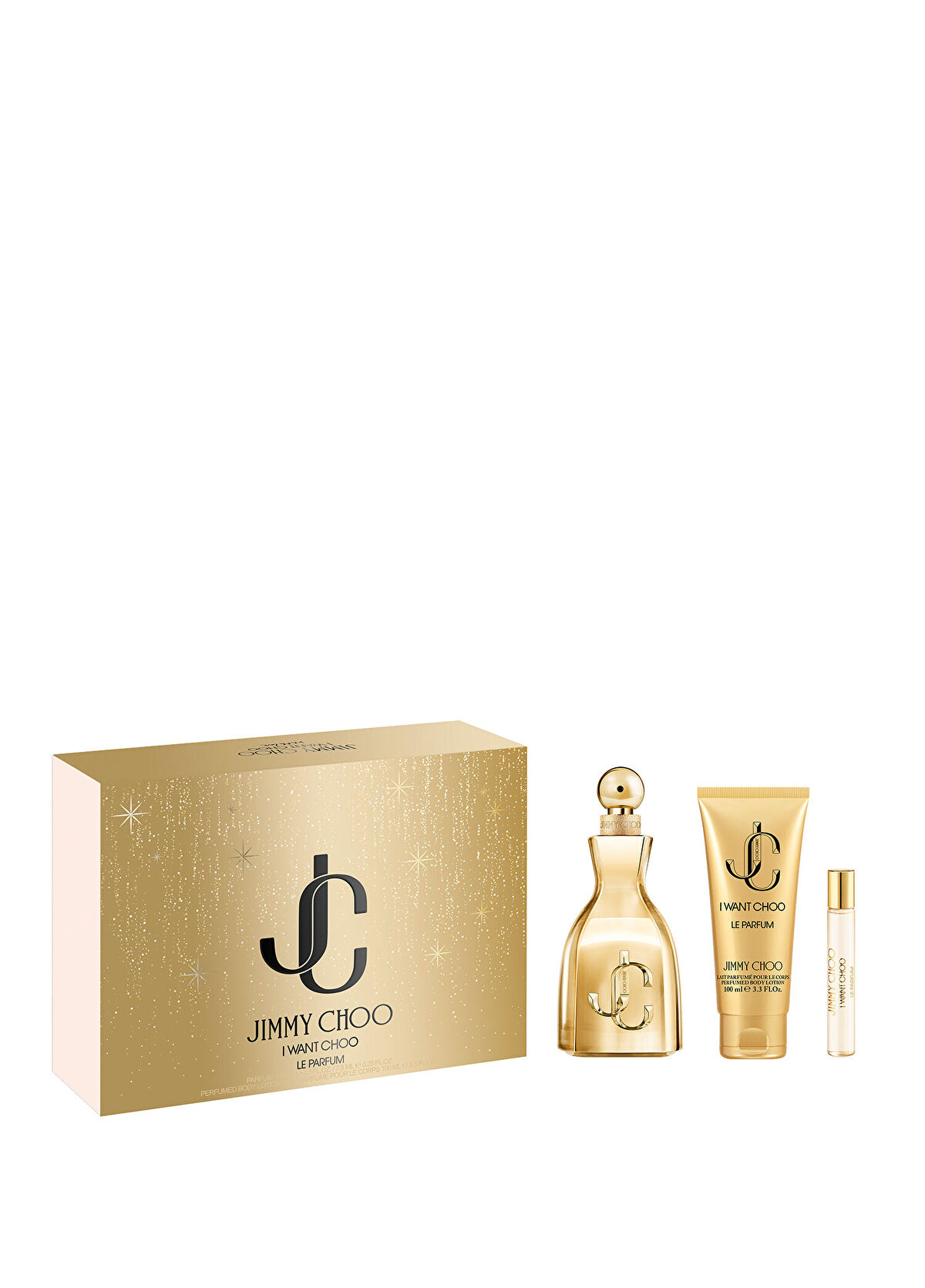 Jimmy Choo I Want Choo Le Parfum 100 ml + 7.7 ml Parfum + Body Lotion 100 ml Women's Perfume Set - 1