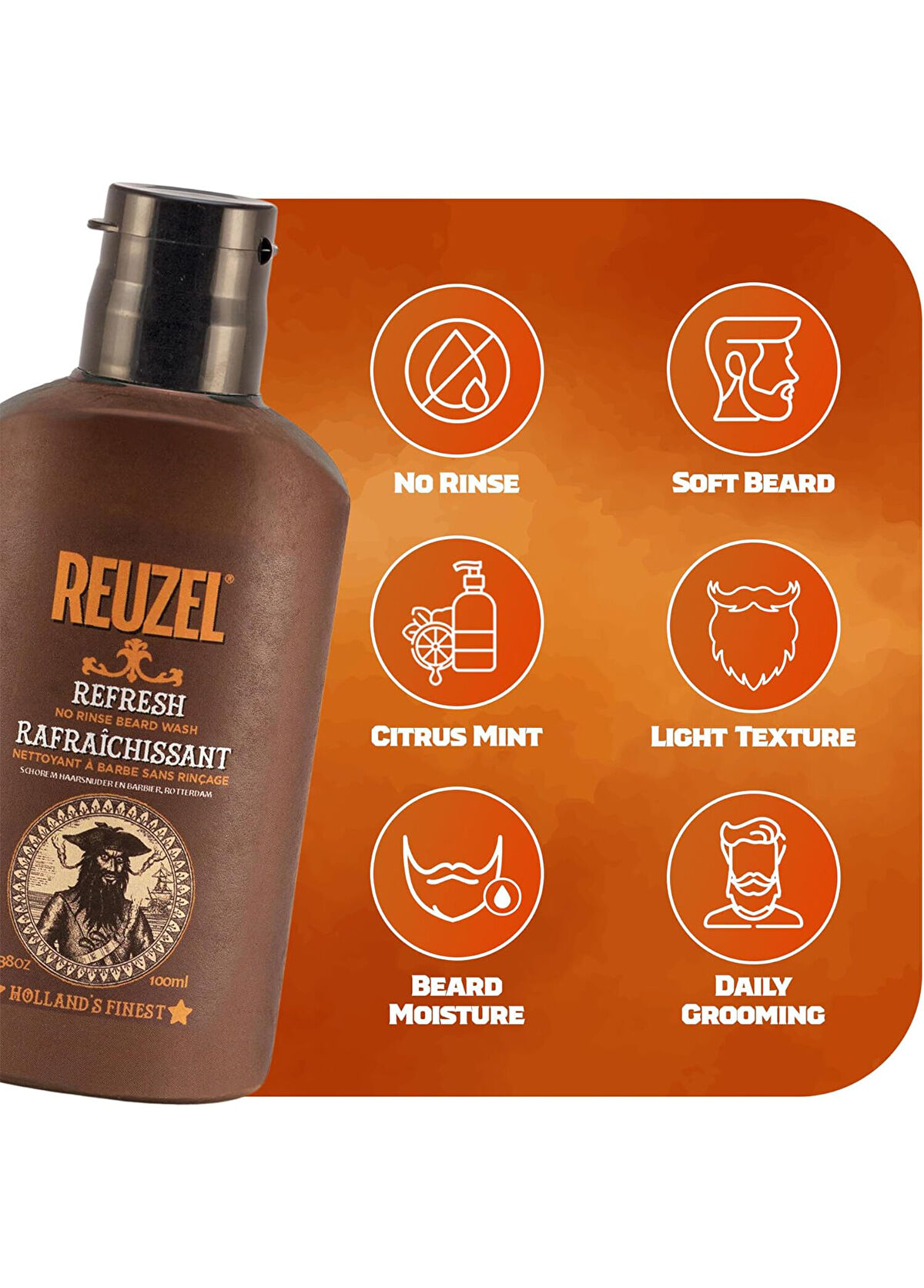Reuzel Refresh No Rinse Beard Wash Sakal Temizleyici Köpük 100 ml - 3