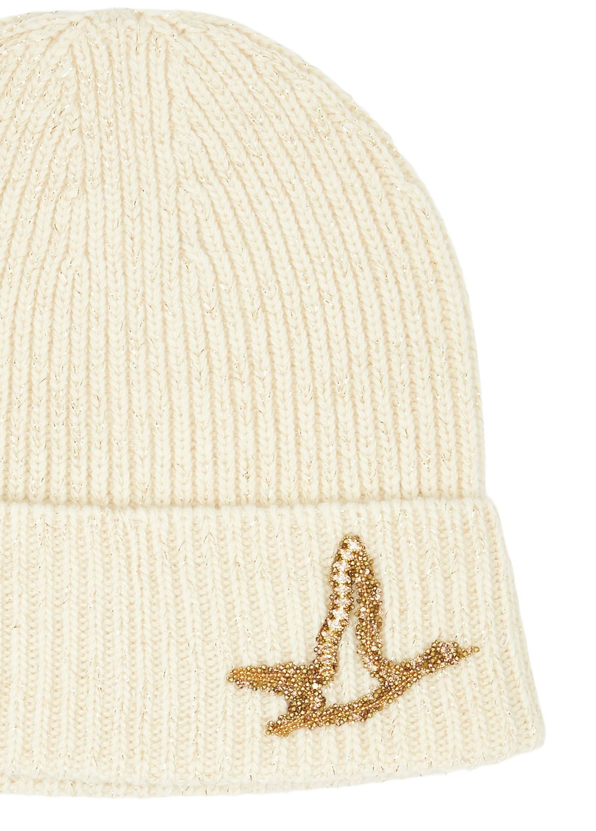 Beymen Club Ecru Glittery Women's Knit Wool Beanie - 3