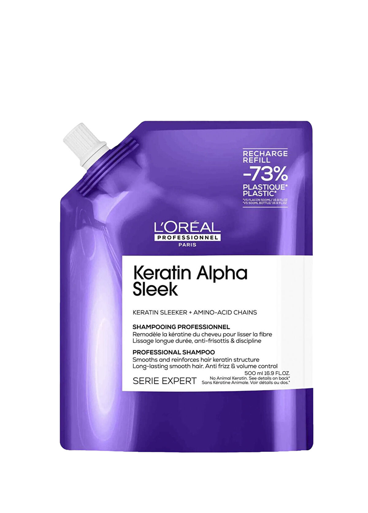 Loreal Professionnel Paris Serie Expert Keratin Alpha Sleek Shampoo Refill 500 ml - 1