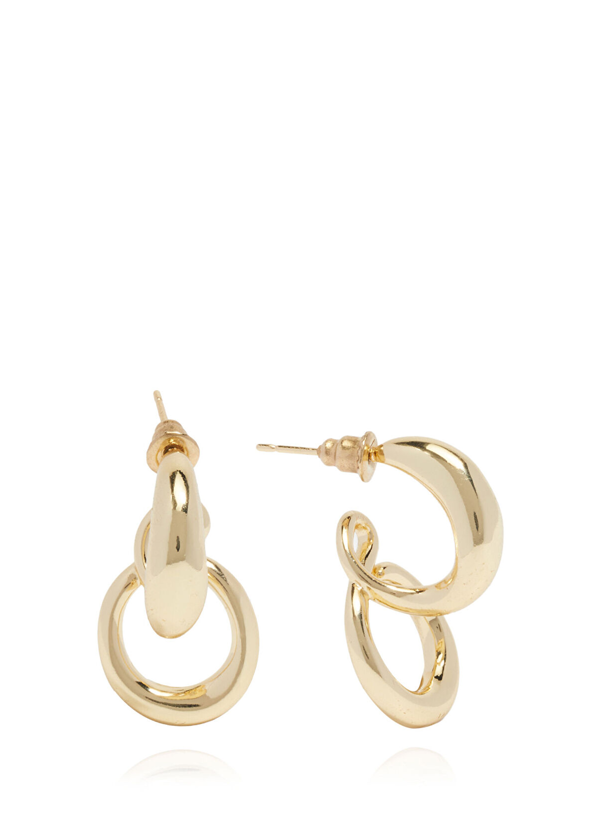 Beymen Club Gold 2li Oval Kadın Küpe - 3