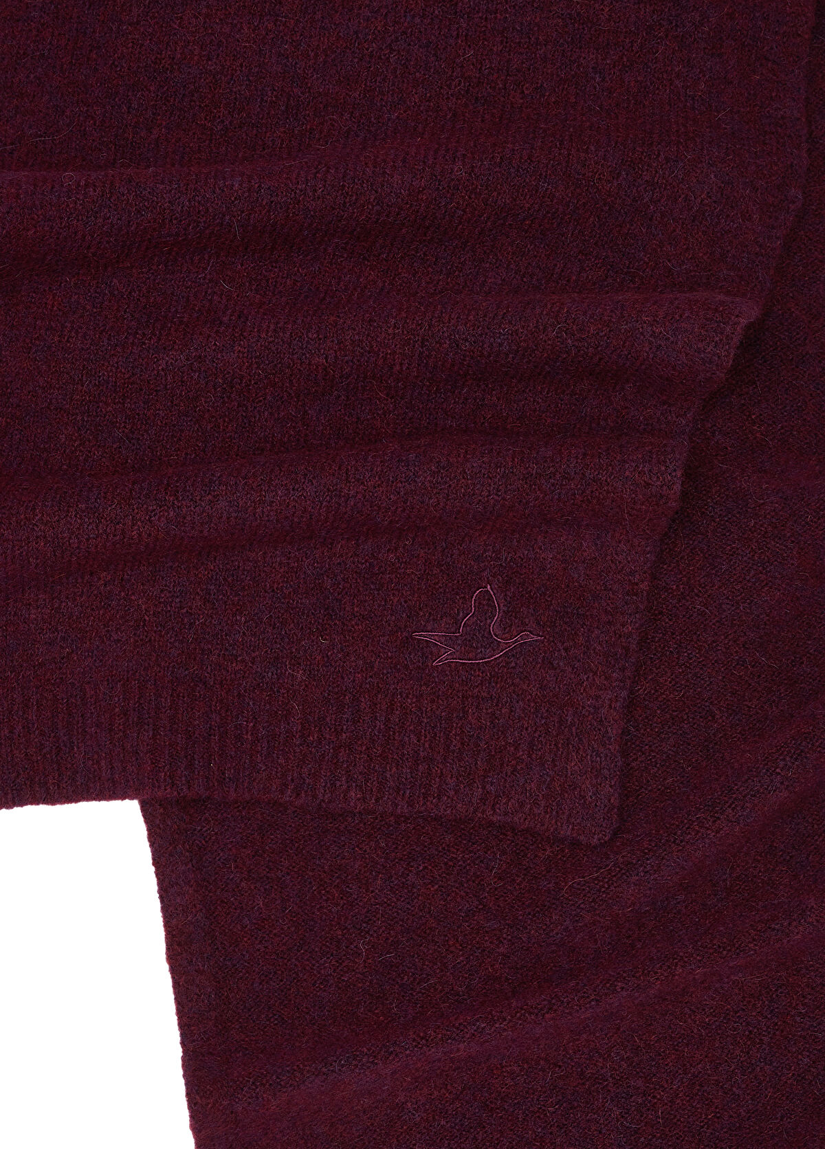 Beymen Club Burgundy Women's Wool Scarf - 3