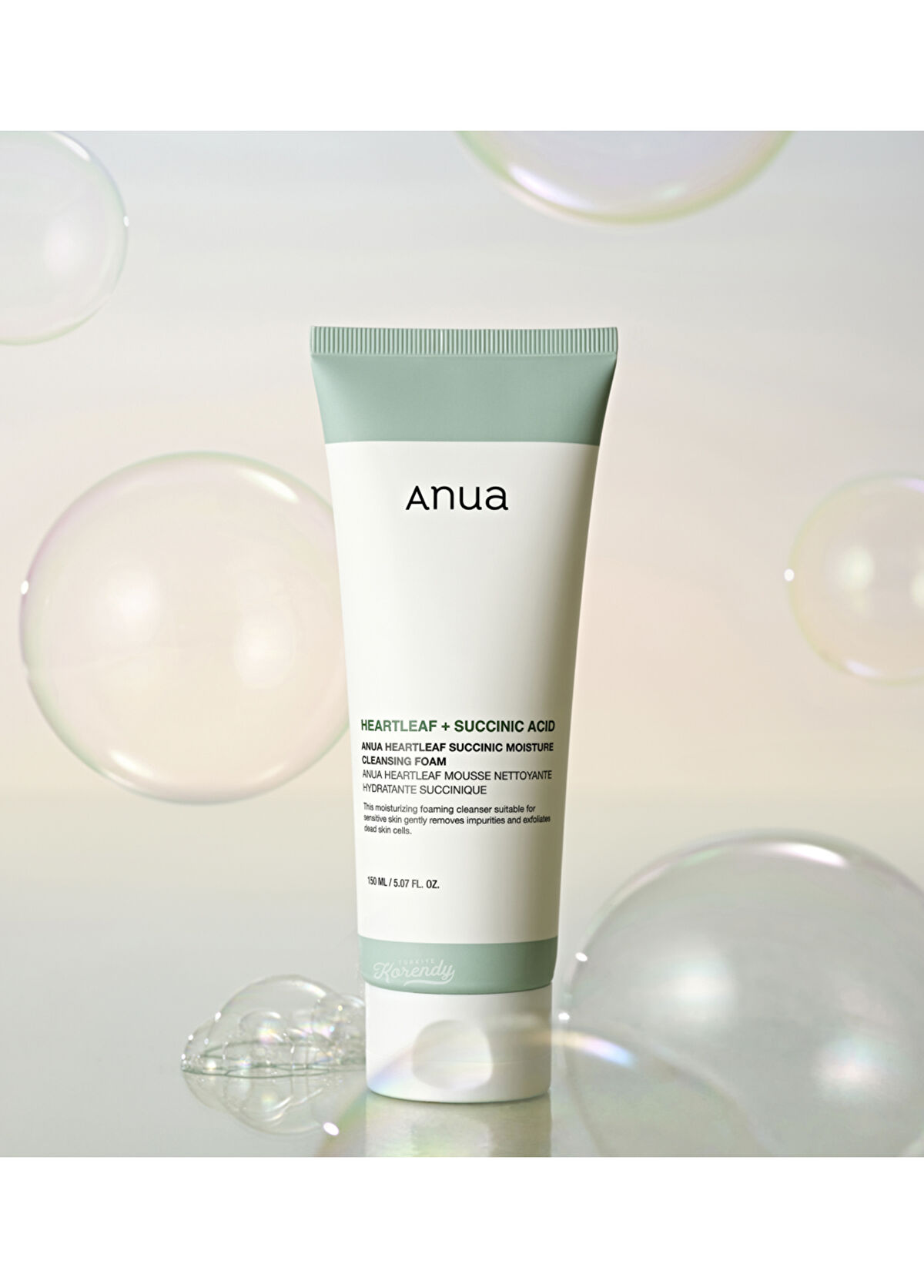 Anua Heartleaf Succinic Moisture Cleansing Foam Geniş Gözenek ve Akne Karşıtı Nemlendirici Köpük Temizleyici 150ml - 3