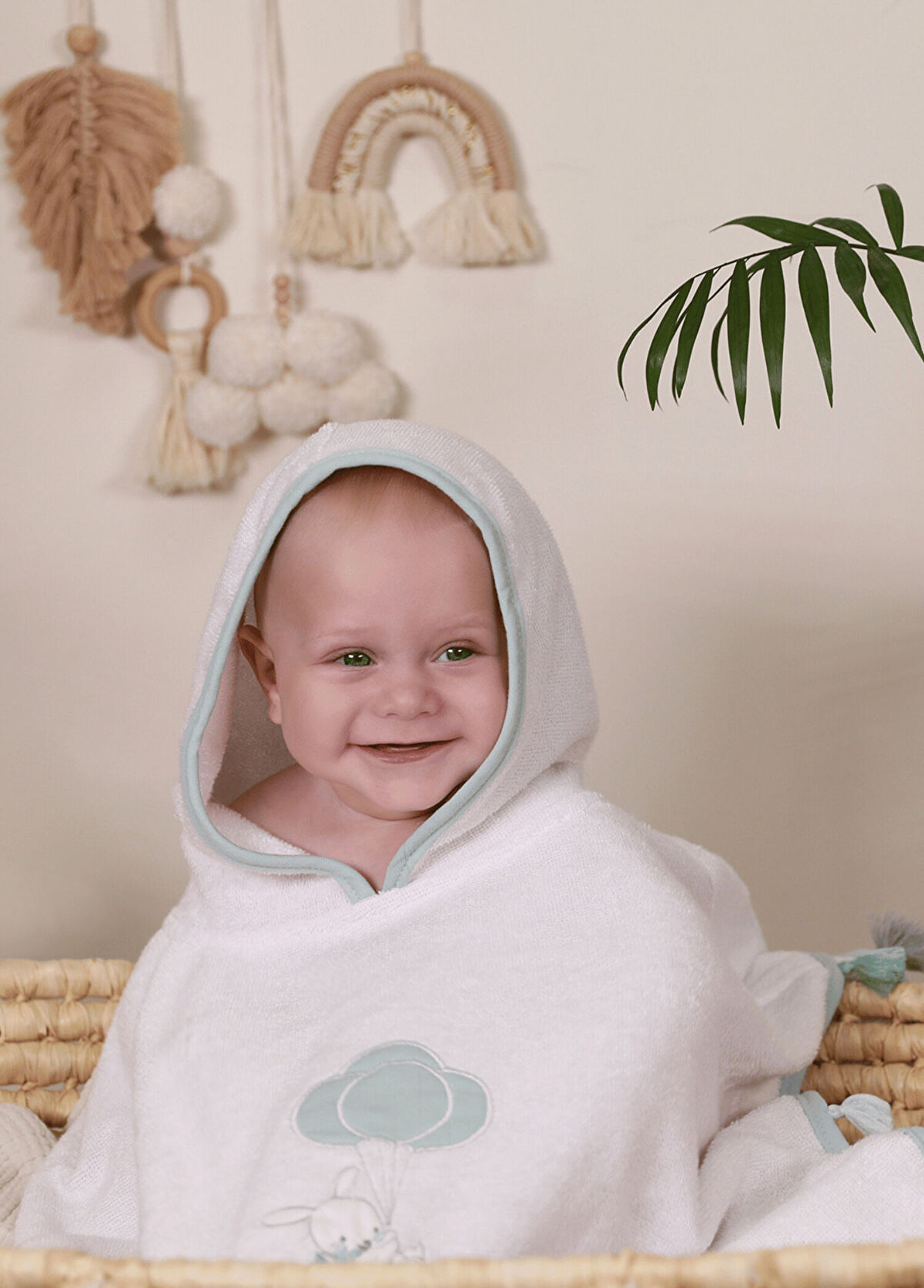 Lou Lou Ruby Rabbit Bamboo Unisex Baby & Kids Poncho Towel - 3