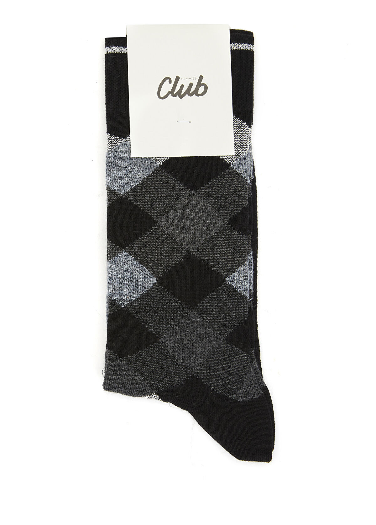 Beymen Club Lacivert Gri Baklava Jakarlı Erkek Çorap - 1