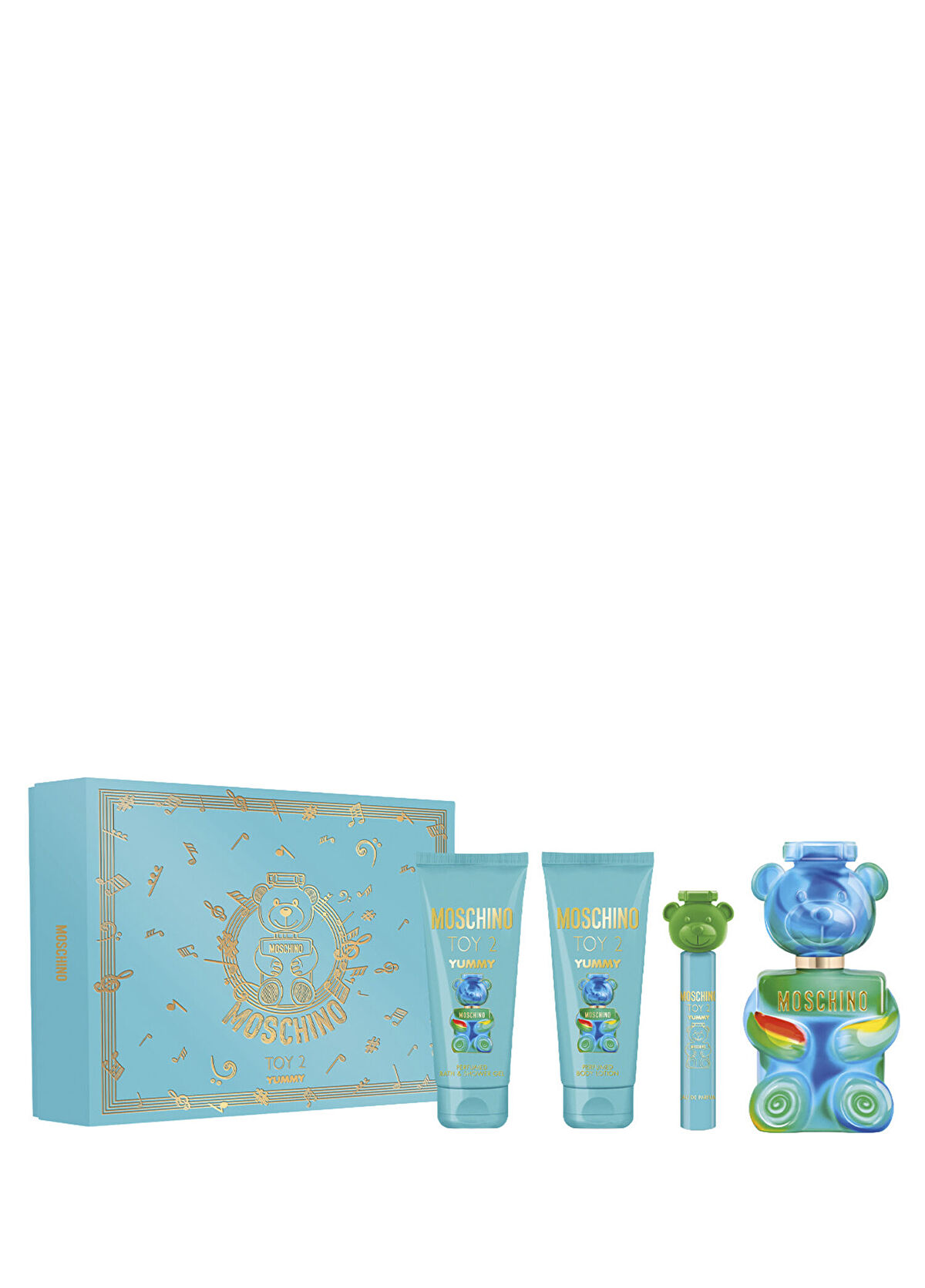 Moschino Toy Yummy EDP 100 ml Parfüm + Duş Jeli 100 ml + Vücut Losyonu 100 ml + Seyahat Boy 10 ml Kadın Parfüm Seti  - 1