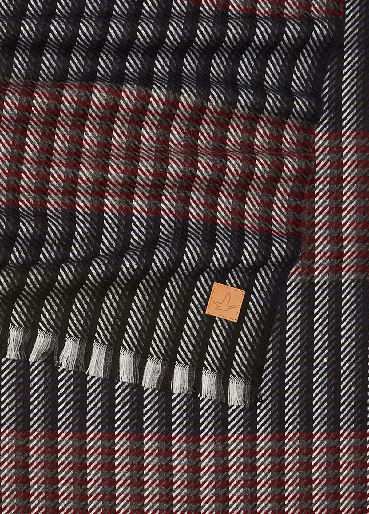 Beymen Club Navy Blue Red Striped Men's Scarf - 3