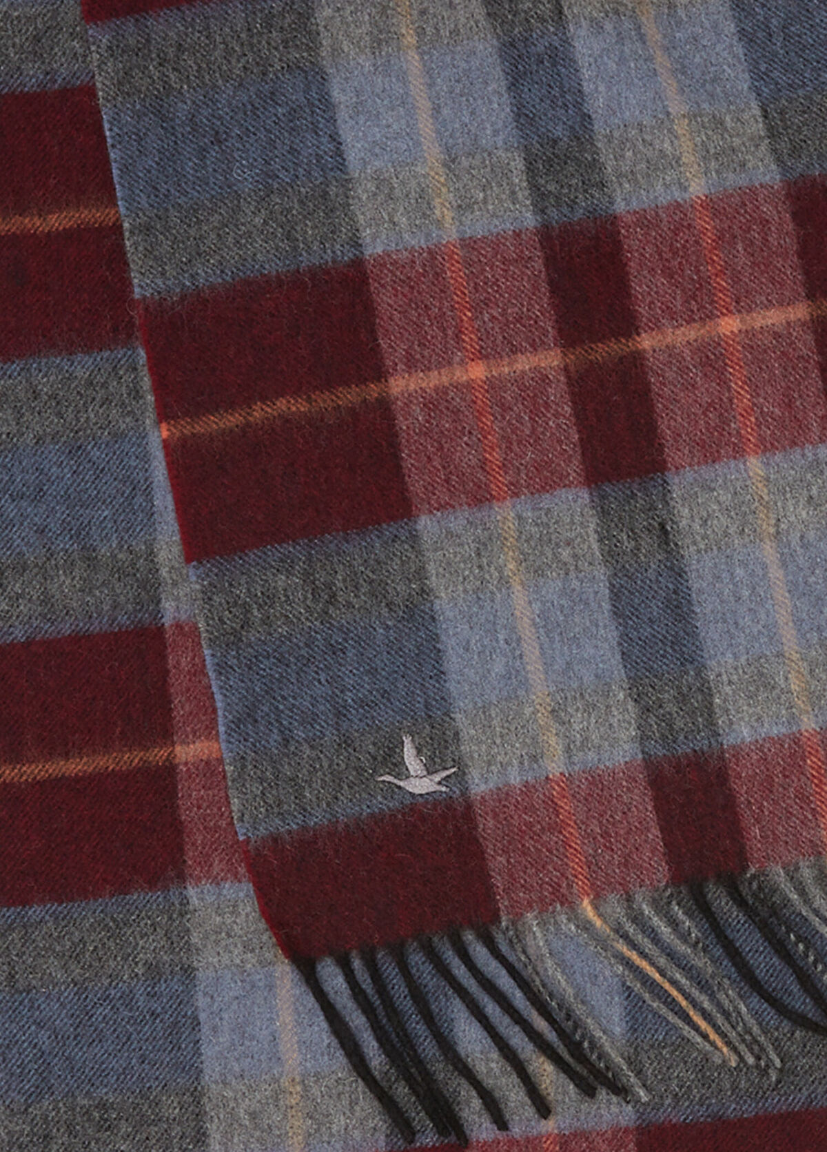 Beymen Club Burgundy Grey Men's Wool Scarf - 3