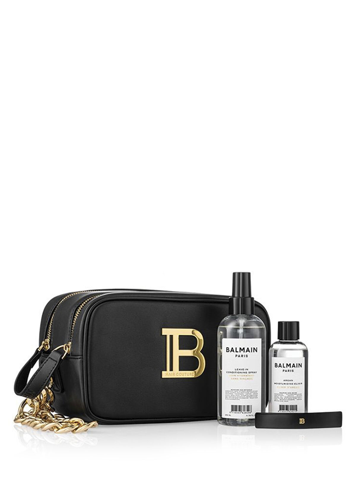 Balmain  Bag Black Gold Leave in Argan Elixir Barrette Saç Bakım Seti   - 1