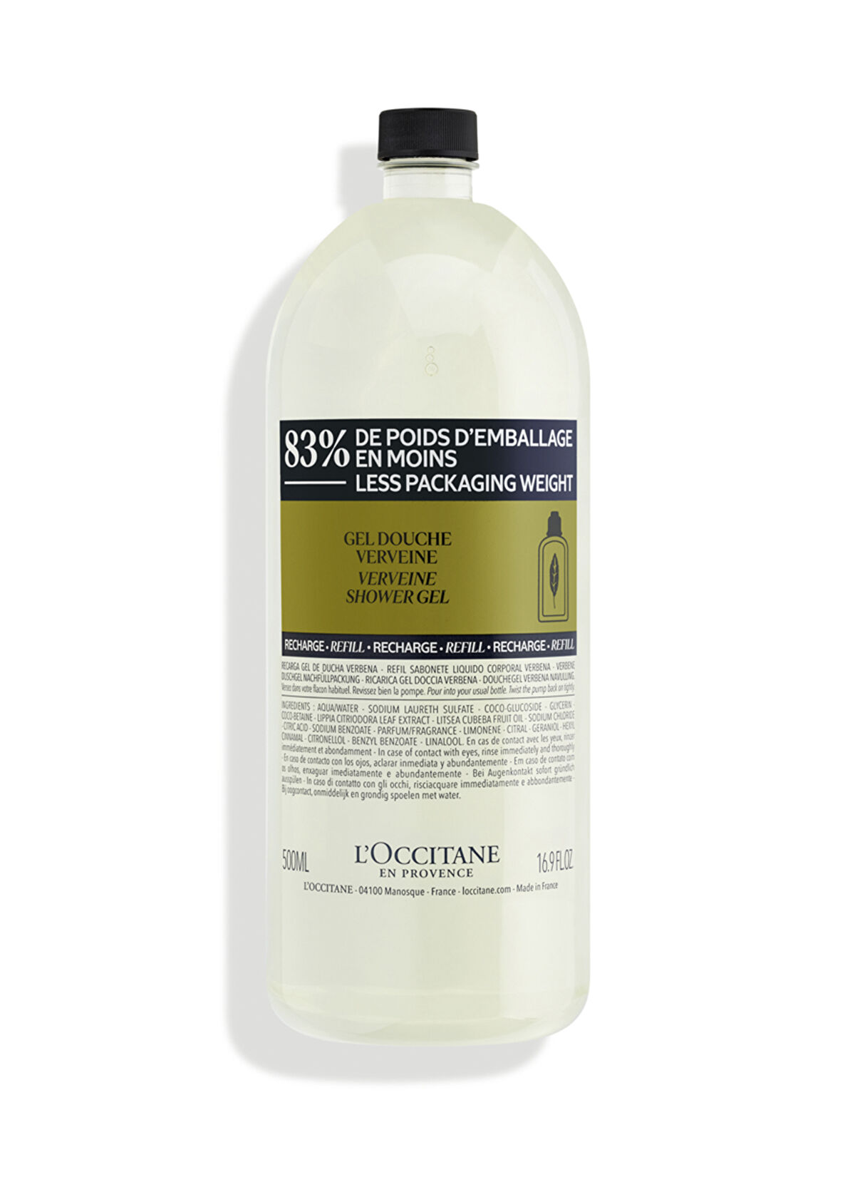 L'Occitane Verbena Shower Gel Eco-Replacement 500 ml - 1