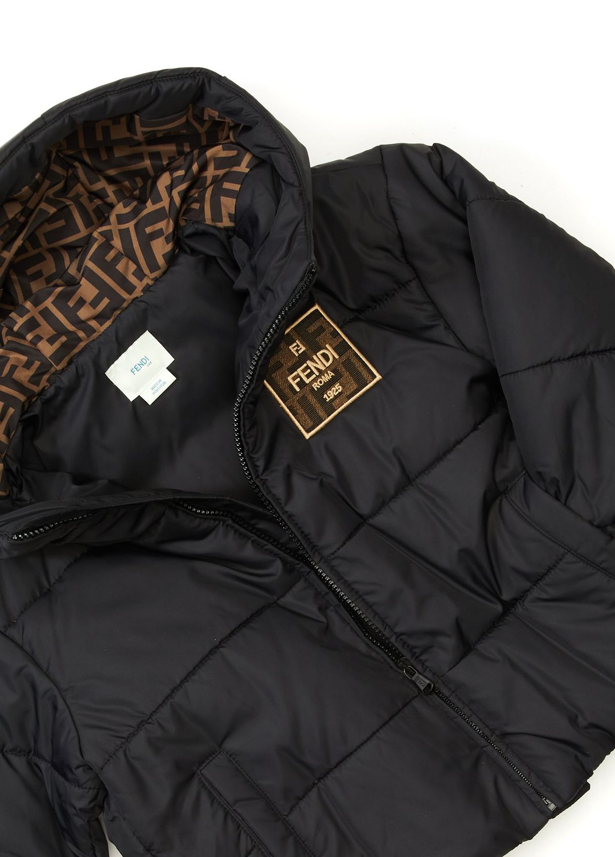Fendi Siyah Unisex Çocuk Mont - 3