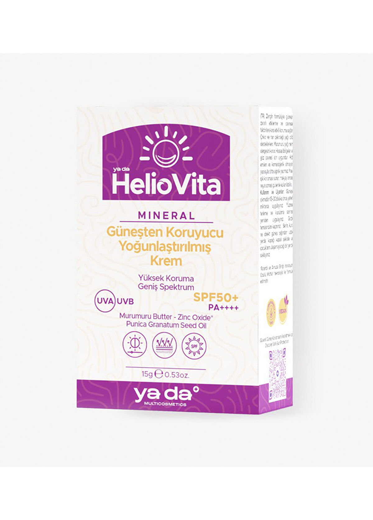 ya da multicosmetics Heliovita SPF50 PA Yüksek Koruma Etkili Yoğunlaştırılmış Güneş Koruyucu Krem 15 g - 3