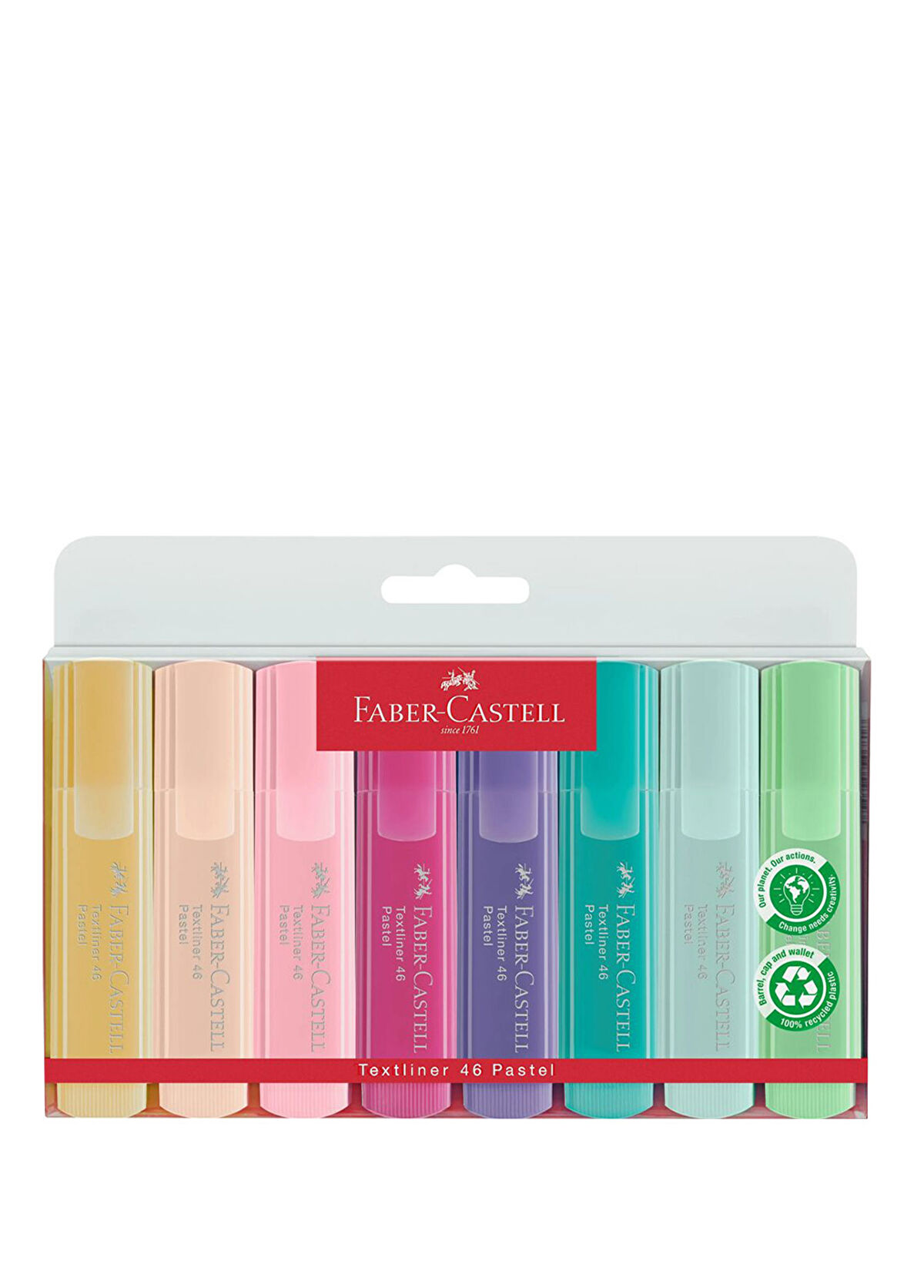 Faber Castell Water-Based Pastel Color 8-Piece Highlighter Set - 1