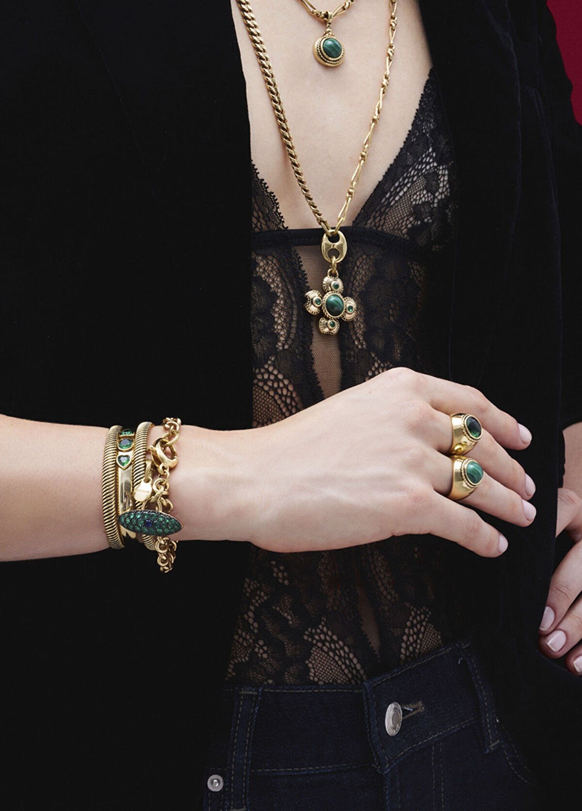 Mon Reve Shella Zirkon Kalp Altın Kaplama Kadın Kelepçe Bilezik - 3