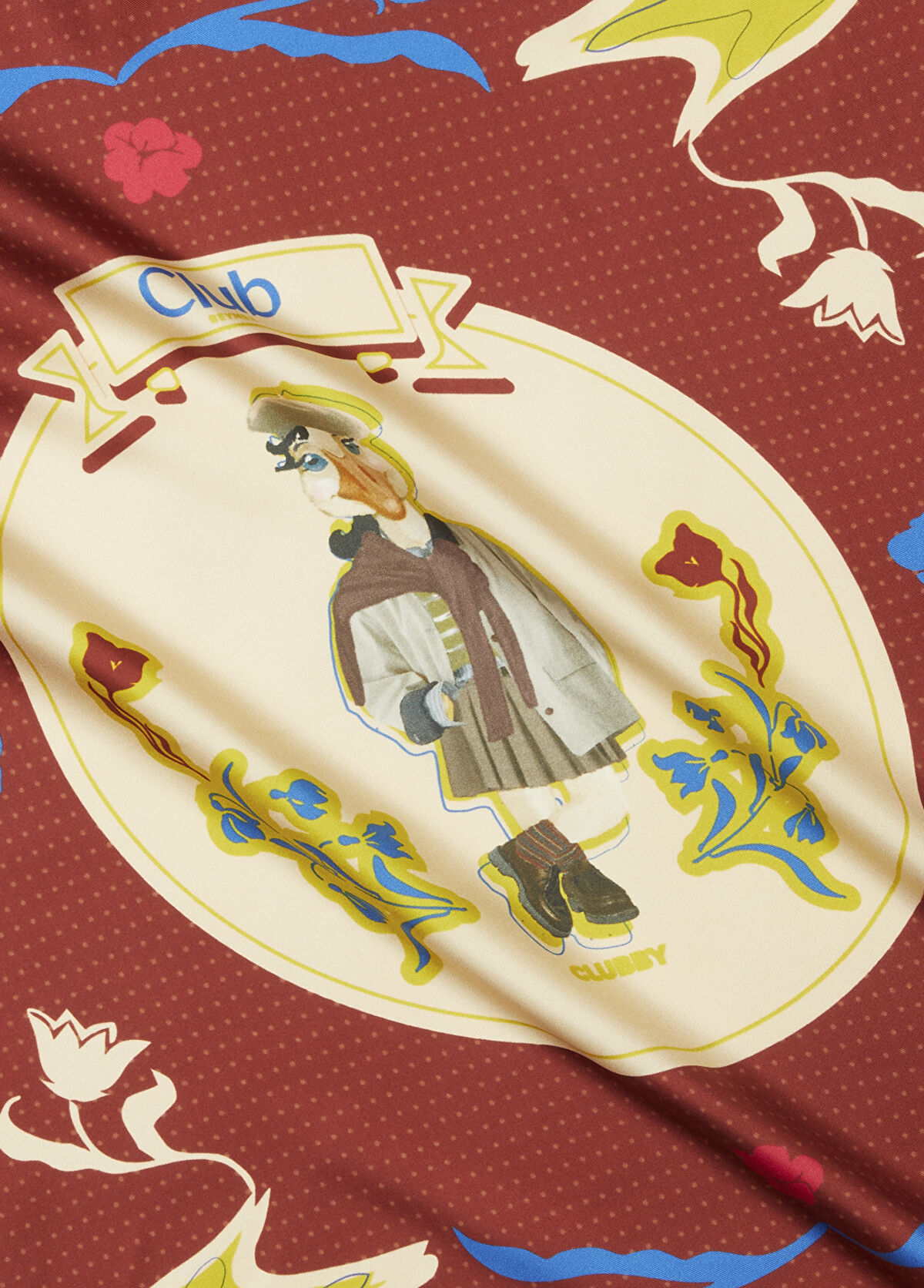 Beymen Club Clubby Burgundy Silk Scarf - 3