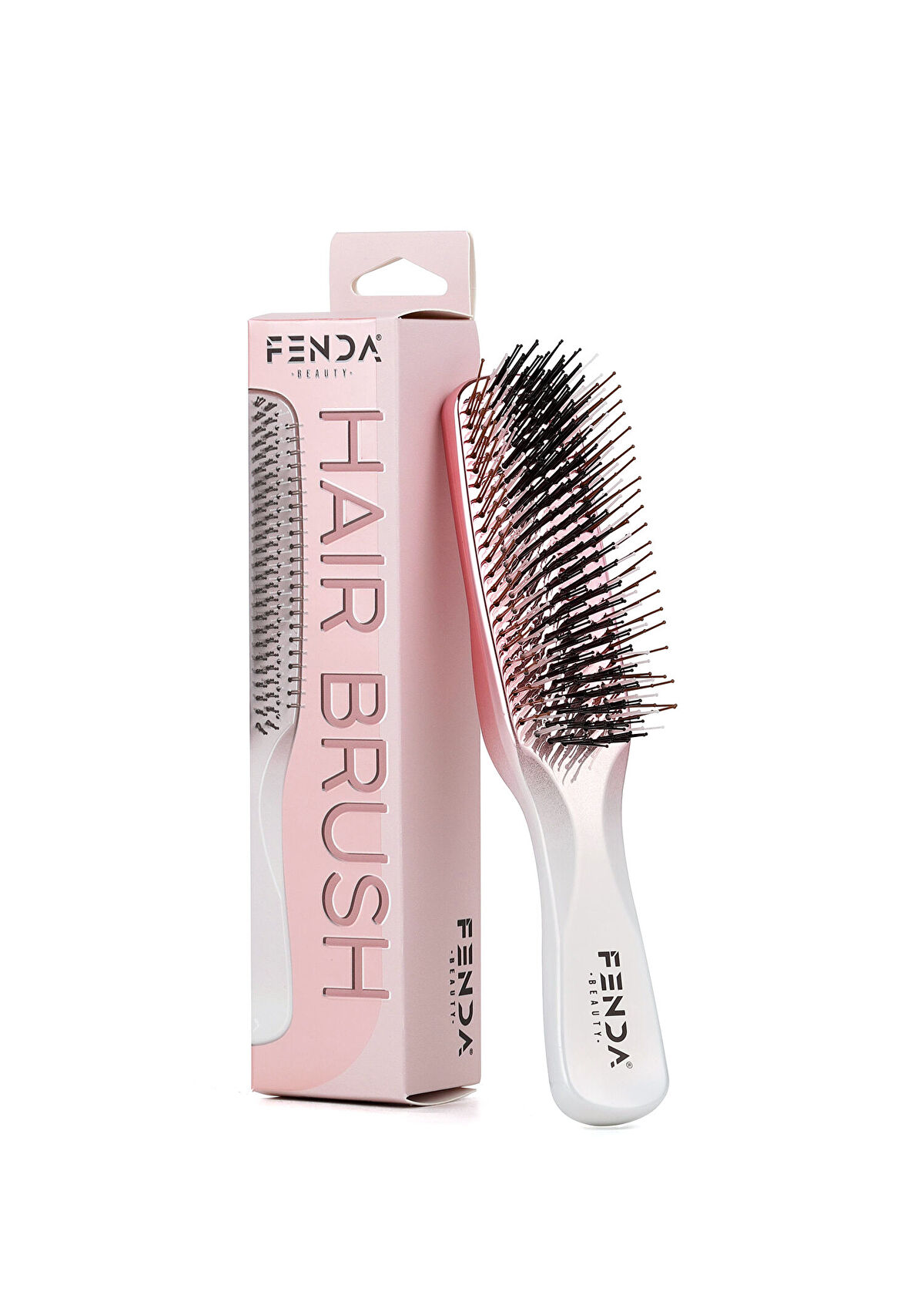 FENDA Professional 4-Pin Ergonomic Pink Hair Brush - 1
