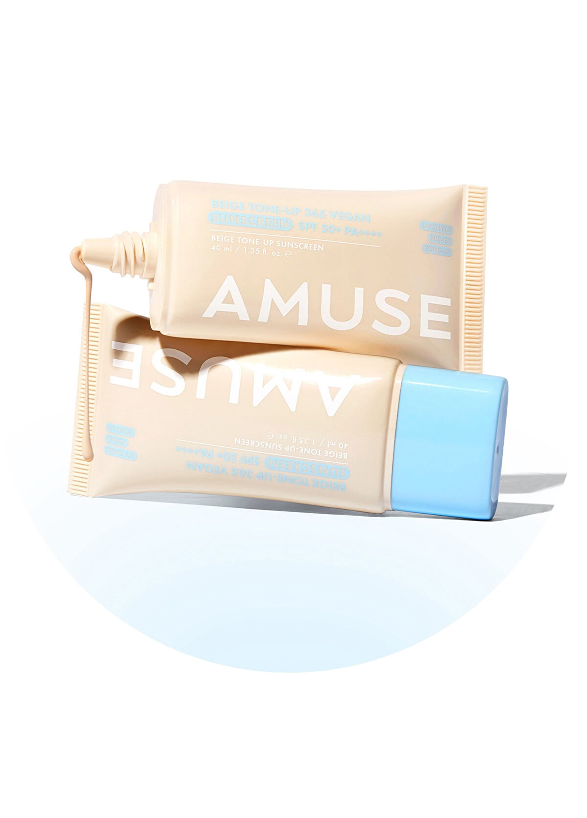 Amuse Beige Tone Up 365 Vegan Sunscreen SPF50+ PA++++ Ton Eşitleyici Mavi Işık Karşıtı Kolajenli Vegan Güneş Kremi 40 ml - 3