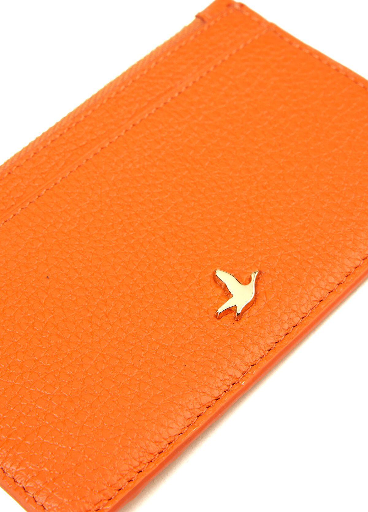 Beymen Club Orange Zippered Women's Leather Card Holder - 3
