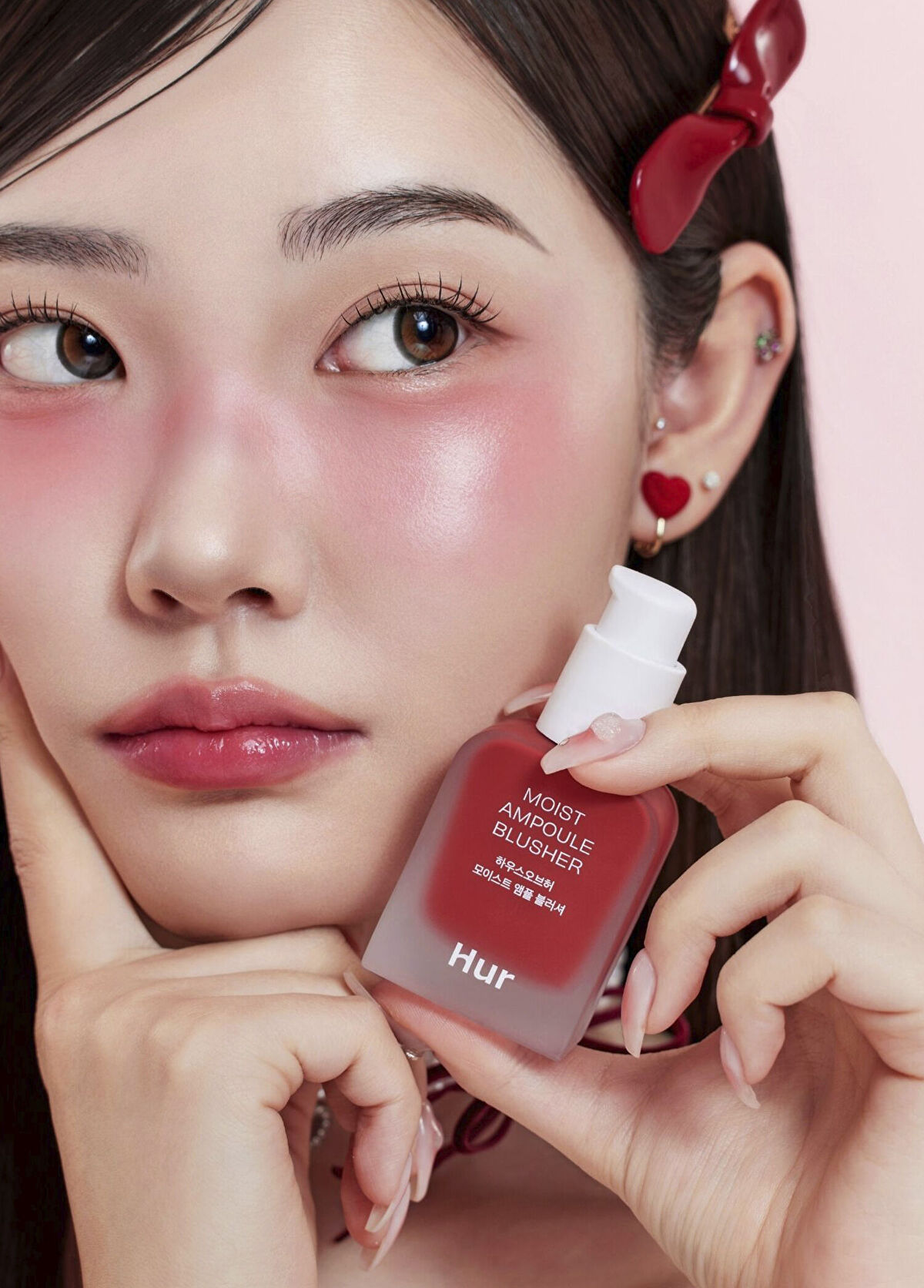 House Of Hur Moist Ampoule Blusher #09 Ruby Red Blush 20 ml - 3