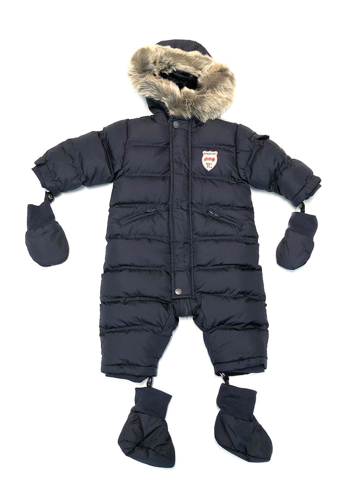 Tartine Et Chocolat Lacivert Kapüşonlu Erkek Bebek Astronot Mont - 1