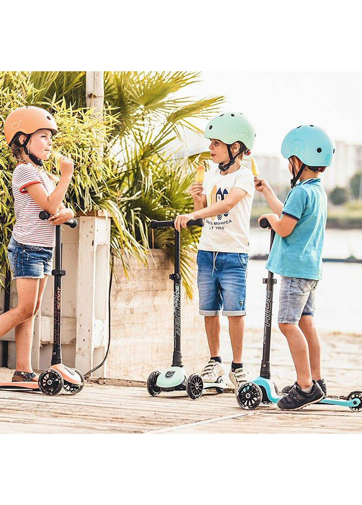 Scoot And Ride Helmet Turkuaz Bebek Çocuk Scooter Kaskı - 3
