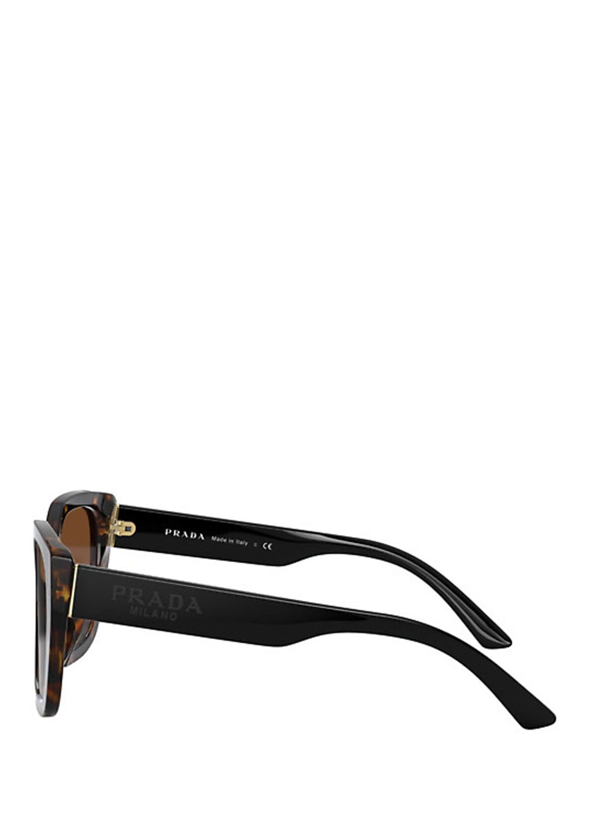 Prada Kahverengi Dikdörtgen Formlu Kadın Güneş Gözlüğü - 3