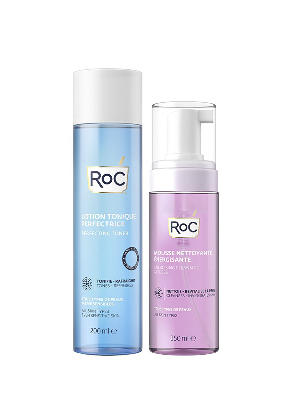 Roc Facial Cleansing Foam & Tonic 80s Makeup Cotton - 1