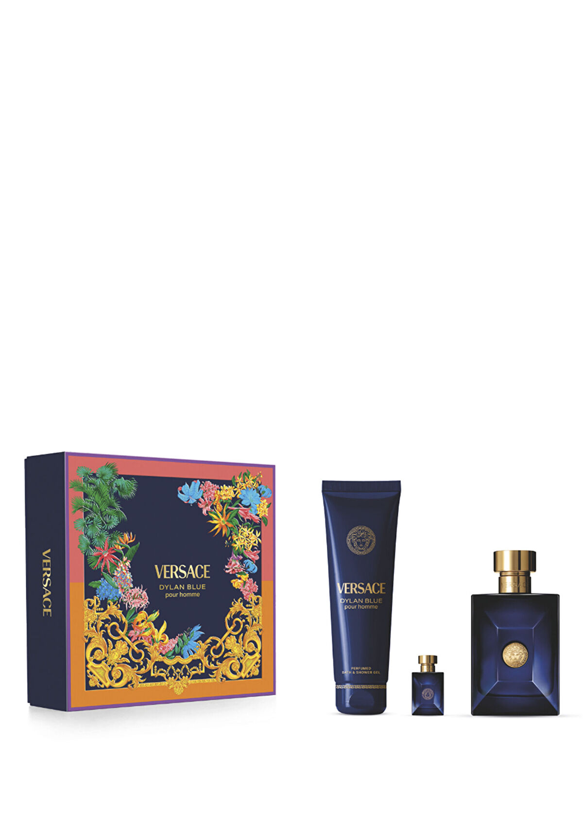 Versace Dylan Blue EDT 100 ml Perfume + 150 ml Shower Gel + 5 ml Travel Size Men's Perfume Set - 1