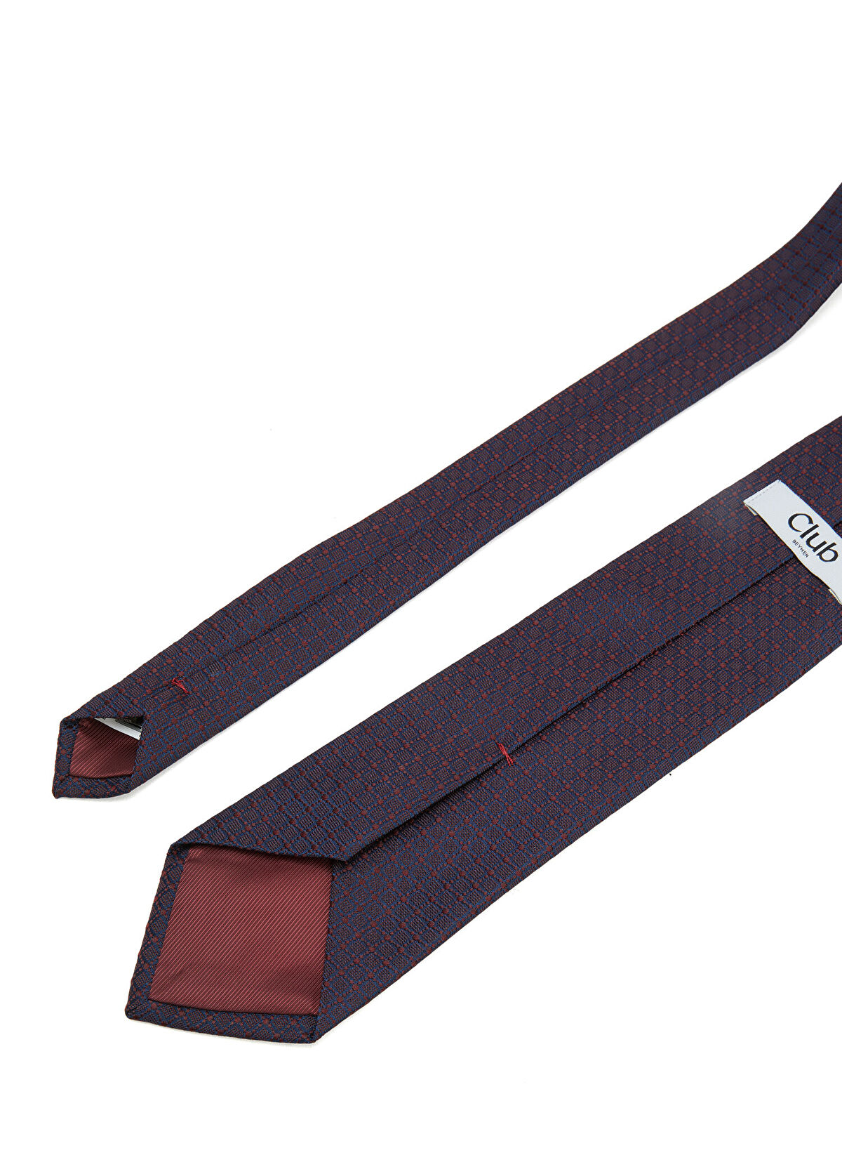 Beymen Club Burgundy Geometric Jacquard Tie - 3