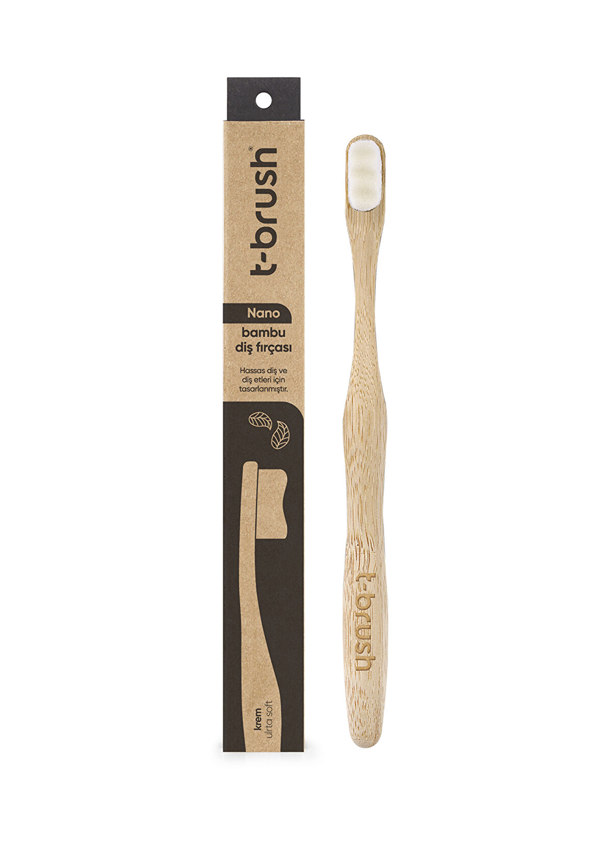 T-Brush Nano Vegan Bambu Ultra Soft Beyaz Diş Fırçası  - 1