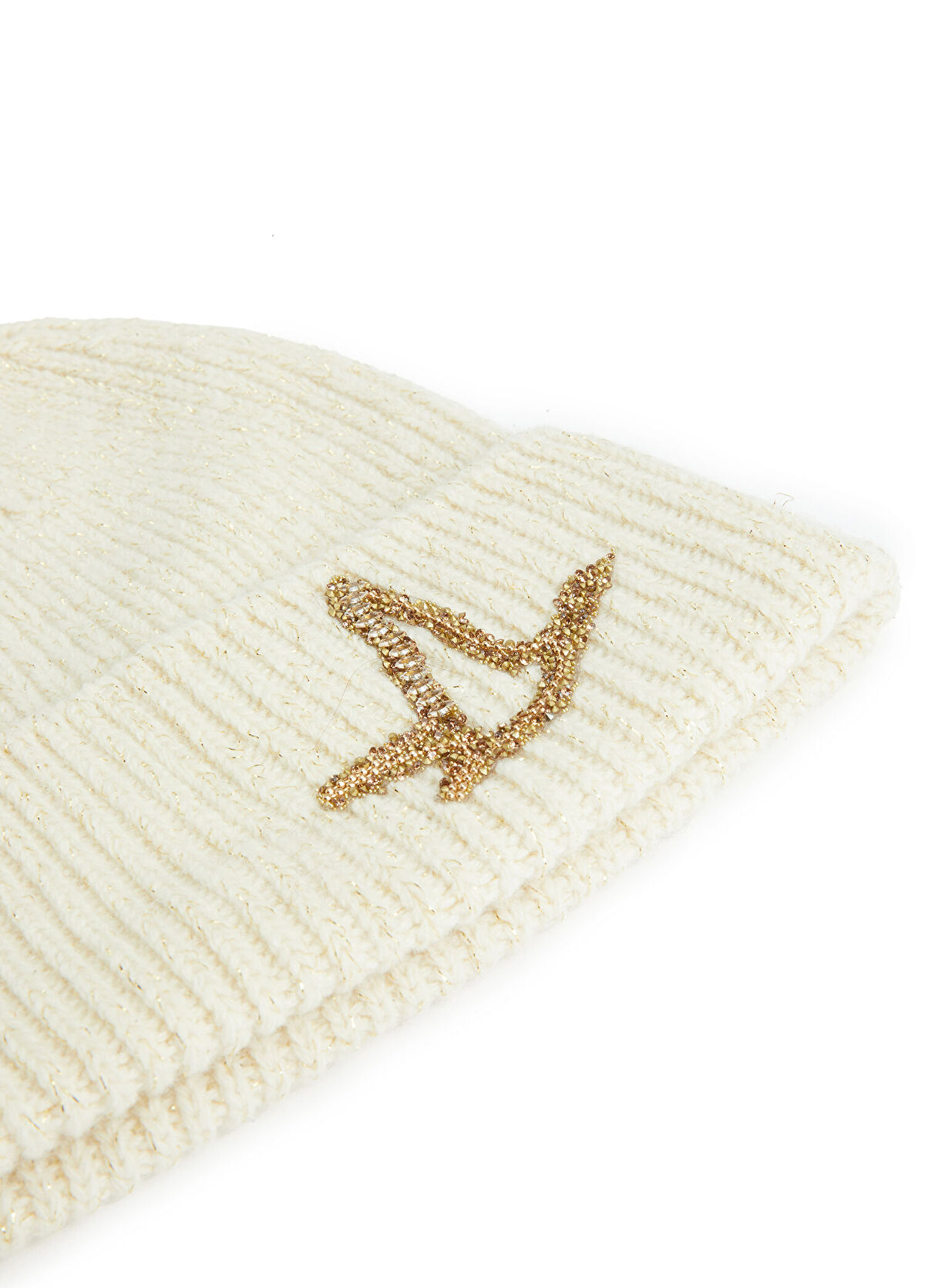Beymen Club Ecru Glittery Women's Knit Wool Beanie - 3